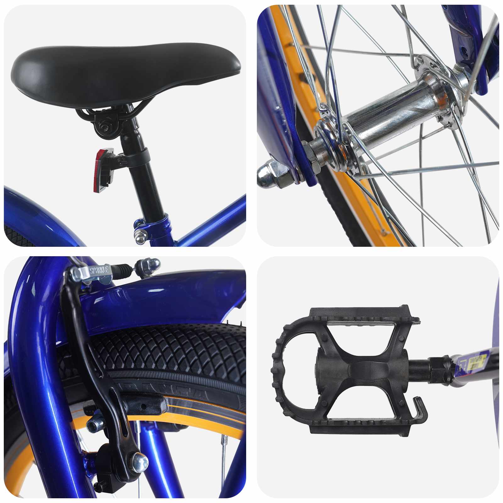 Kinderfiets 18 Inch voor 5-7 jaar Donkerblauw is nu te koop bij PeponiXL, paradijselijk wonen!