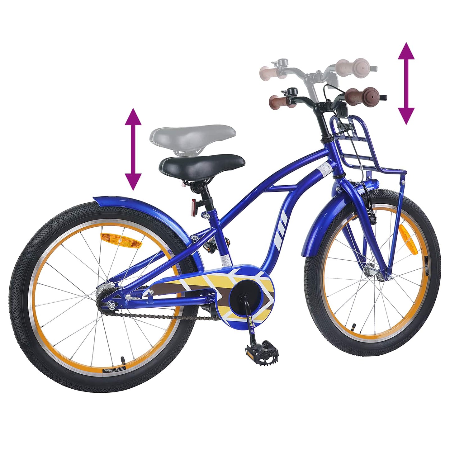 Kinderfiets 18 Inch voor 5-7 jaar Donkerblauw is nu te koop bij PeponiXL, paradijselijk wonen!