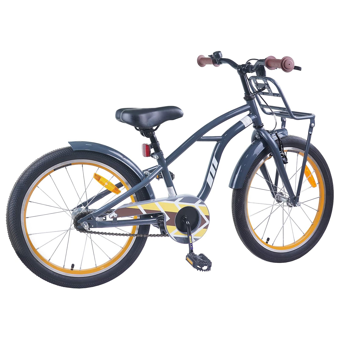 Kinderfiets 18 Inch voor 5-7 jaar Donkergrijs is nu te koop bij PeponiXL, paradijselijk wonen!
