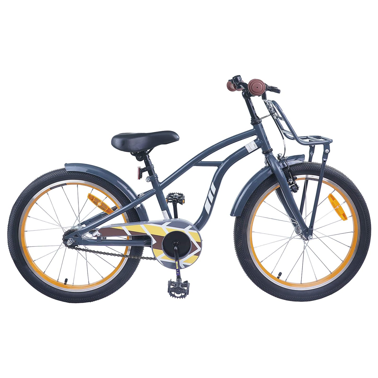 Kinderfiets 18 Inch voor 5-7 jaar Donkergrijs is nu te koop bij PeponiXL, paradijselijk wonen!