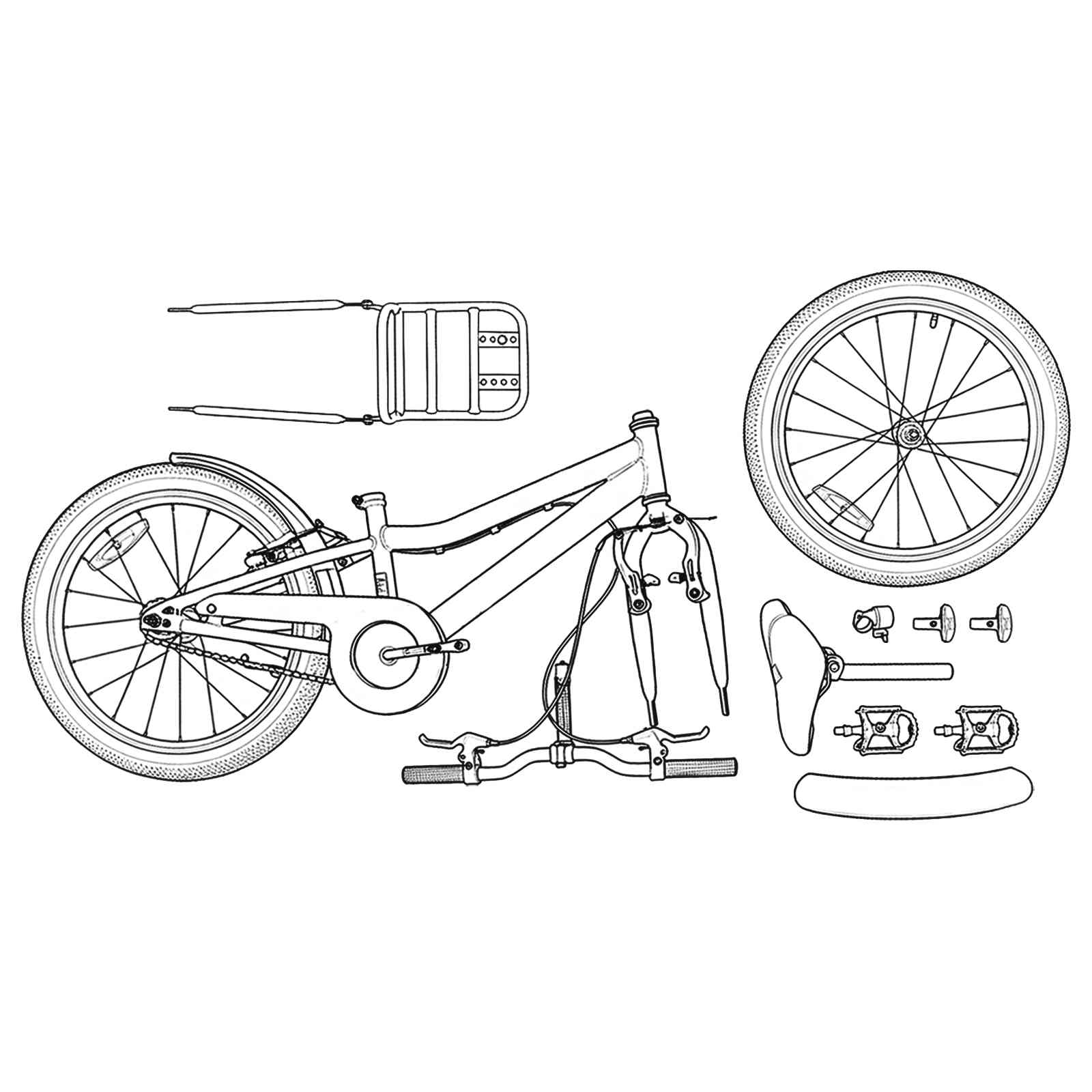Kinderfiets 20 Inch voor 6-11 jaar oud Donkergrijs is nu te koop bij PeponiXL, paradijselijk wonen!