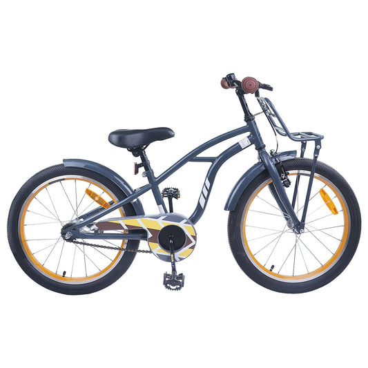 Kinderfiets 20 Inch voor 6-11 jaar oud Donkergrijs is nu te koop bij PeponiXL, paradijselijk wonen!