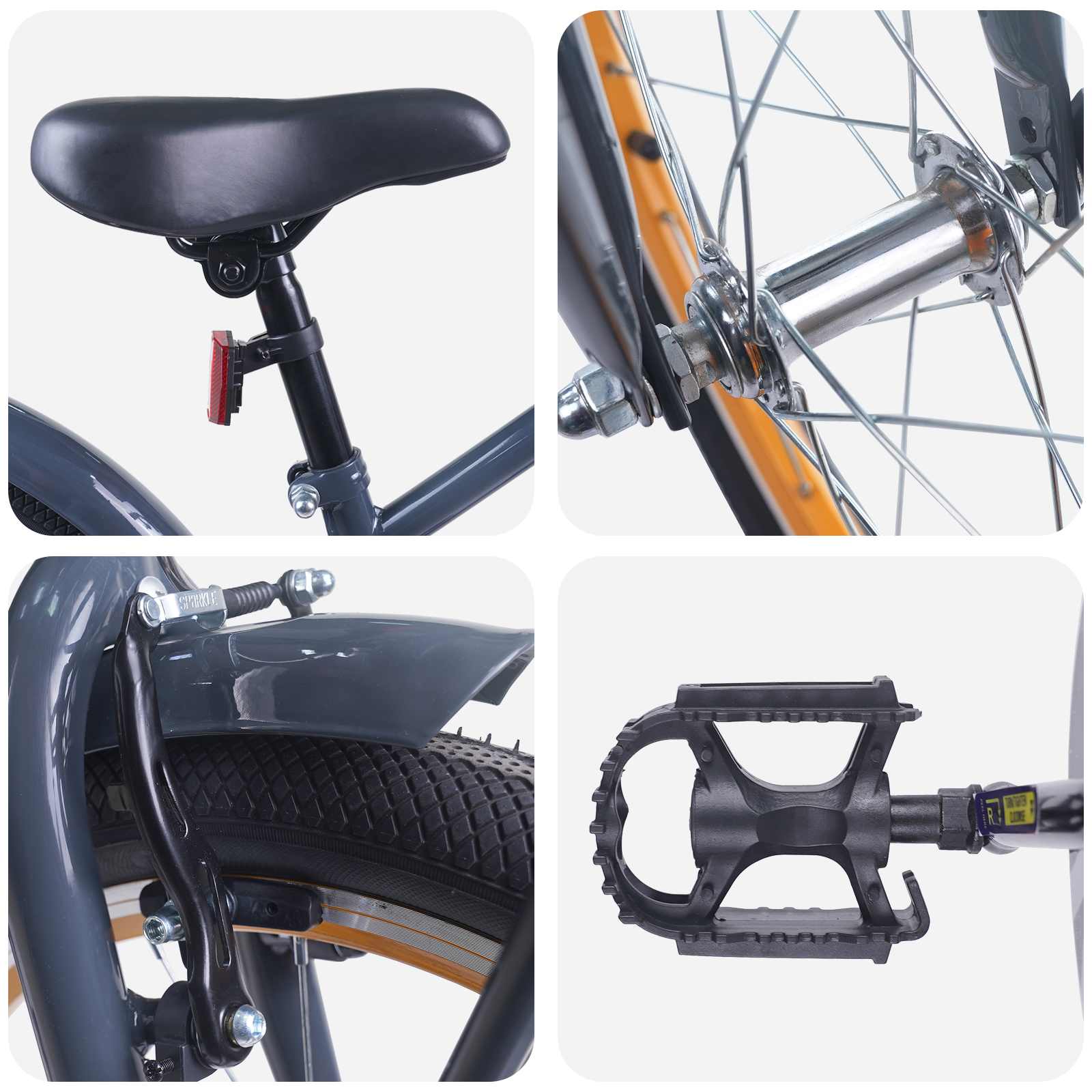 Kinderfiets 22 Inch voor 7-12 jaar oud Donkergrijs is nu te koop bij PeponiXL, paradijselijk wonen!