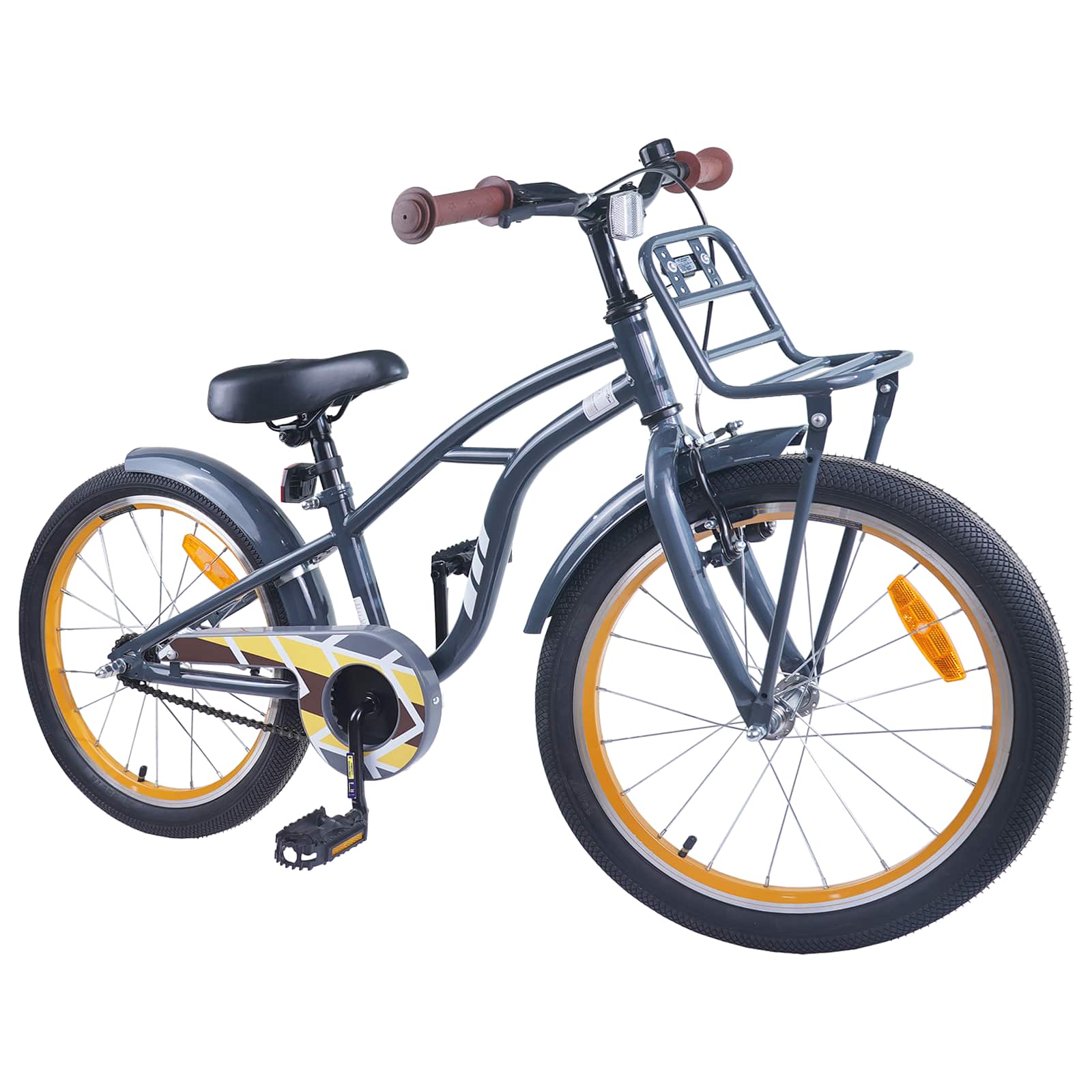 Kinderfiets 22 Inch voor 7-12 jaar oud Donkergrijs is nu te koop bij PeponiXL, paradijselijk wonen!