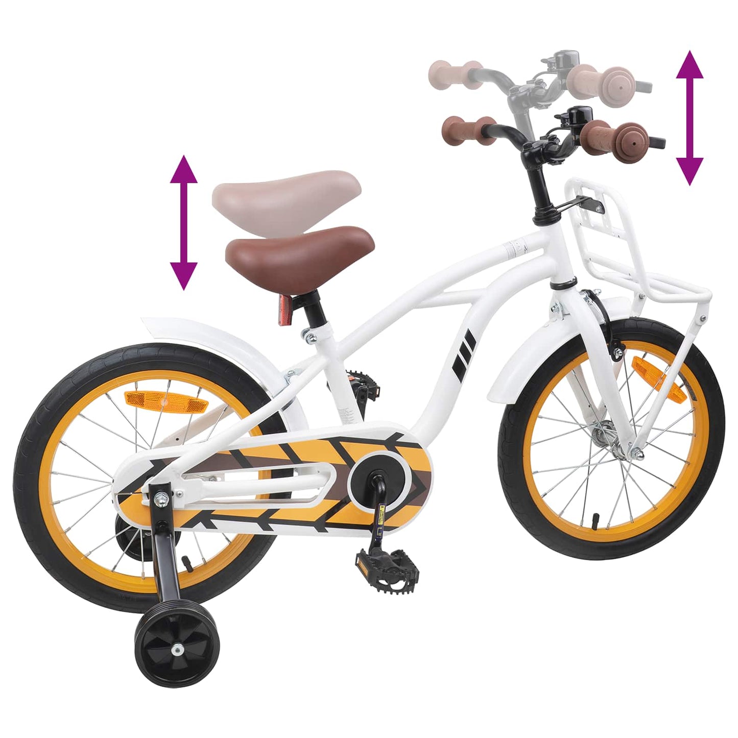 Kinderfiets 16 Inch voor 4-6 jaar oud Wit is nu te koop bij PeponiXL, paradijselijk wonen!