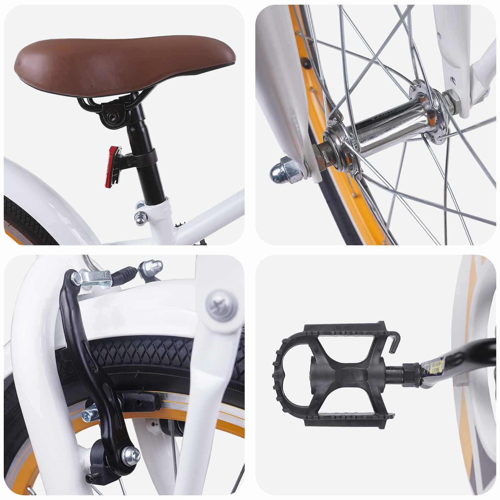 Kinderfiets 18 Inch voor 5-7 jaar Wit is nu te koop bij PeponiXL, paradijselijk wonen!