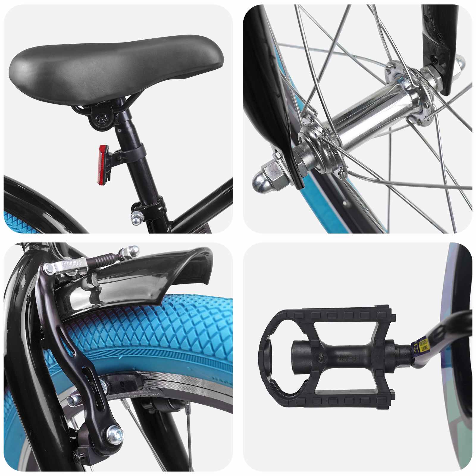 Kinderfiets 22 Inch voor 7-12 jaar oud Zwart is nu te koop bij PeponiXL, paradijselijk wonen!