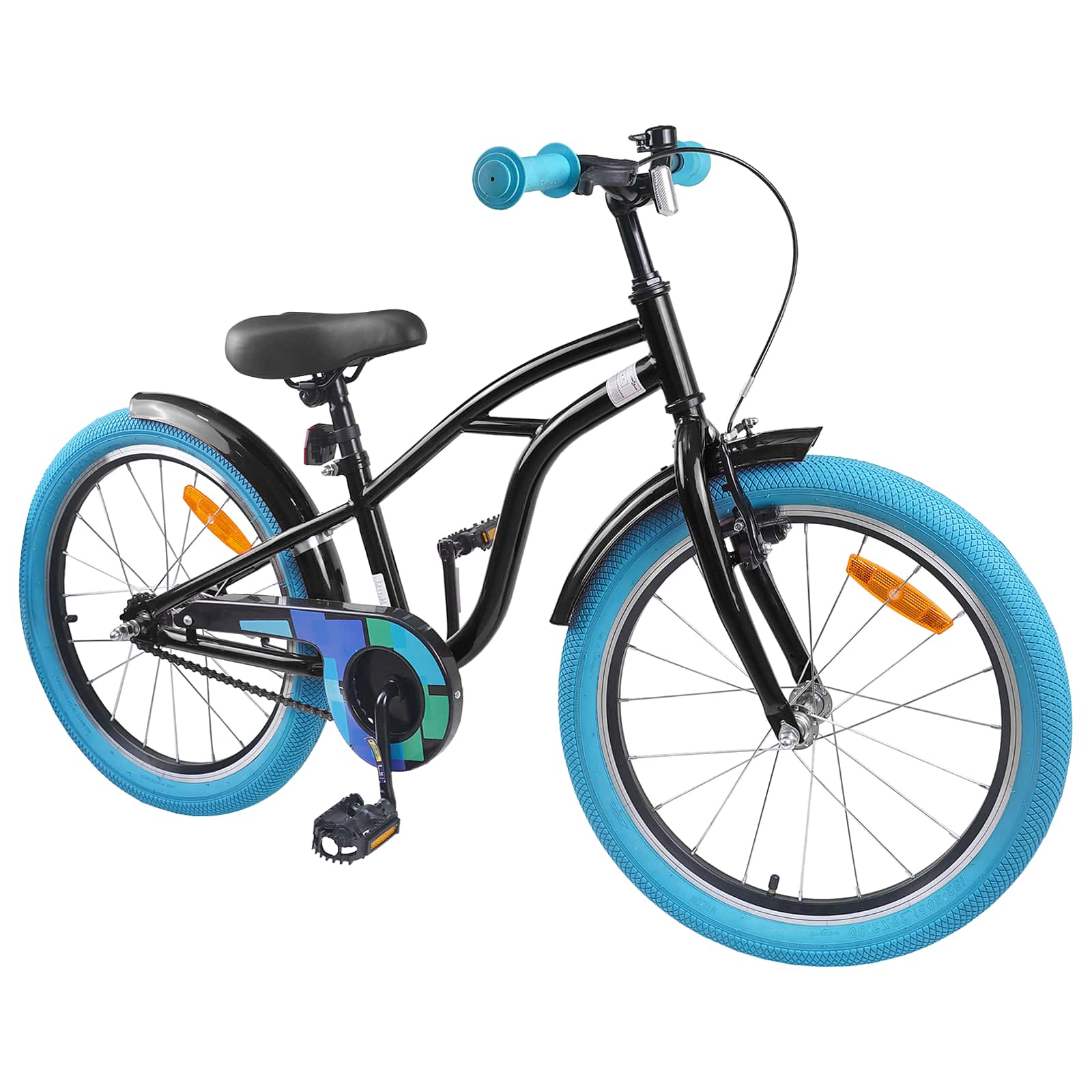 Kinderfiets 22 Inch voor 7-12 jaar oud Zwart is nu te koop bij PeponiXL, paradijselijk wonen!