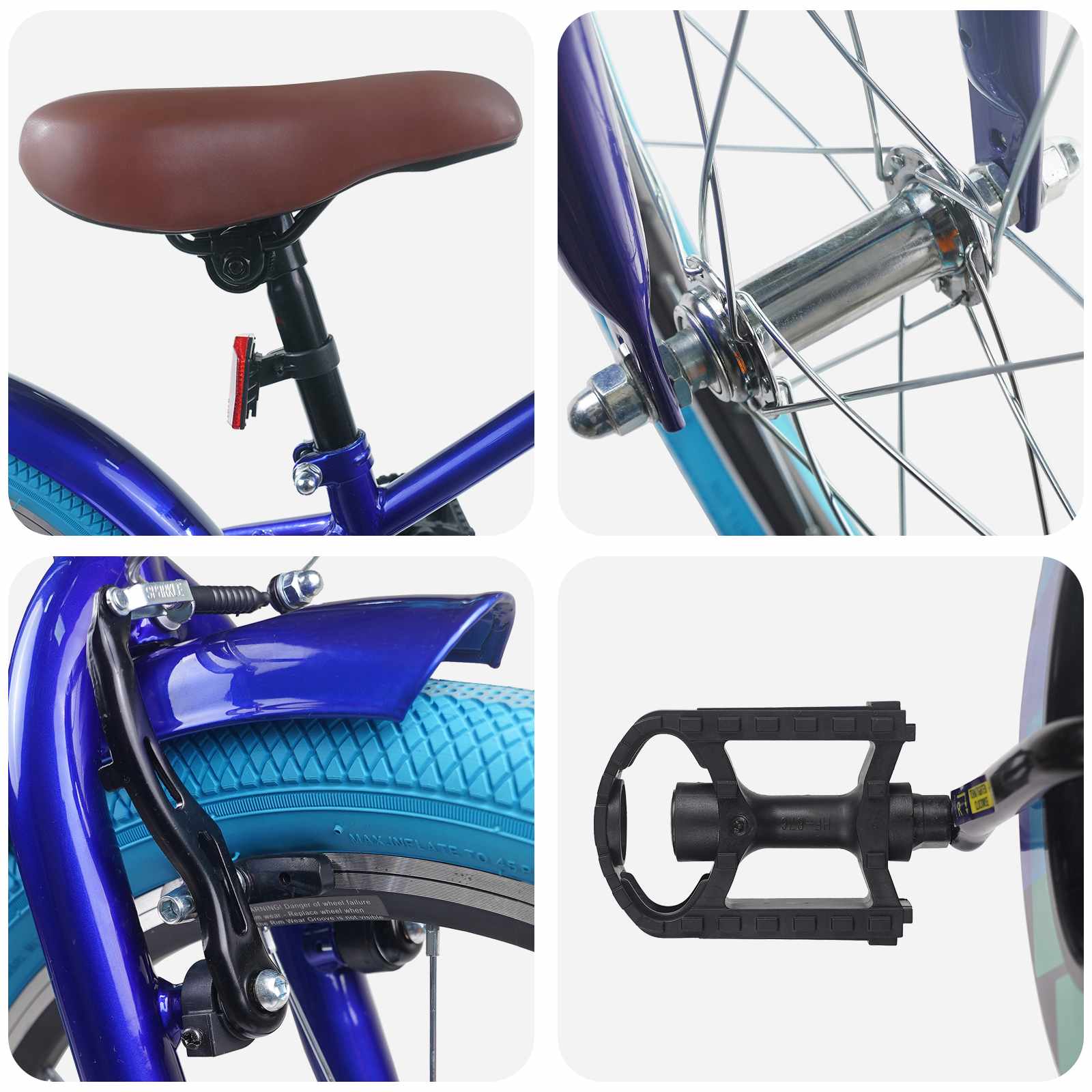 Kinderfiets 20 Inch voor 6-11 jaar oud Donkerblauw is nu te koop bij PeponiXL, paradijselijk wonen!