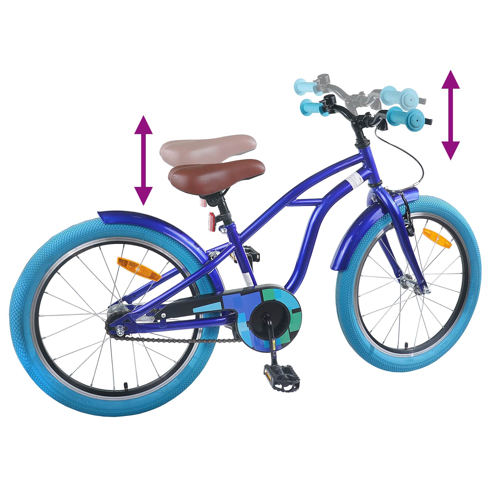 Kinderfiets 20 Inch voor 6-11 jaar oud Donkerblauw is nu te koop bij PeponiXL, paradijselijk wonen!