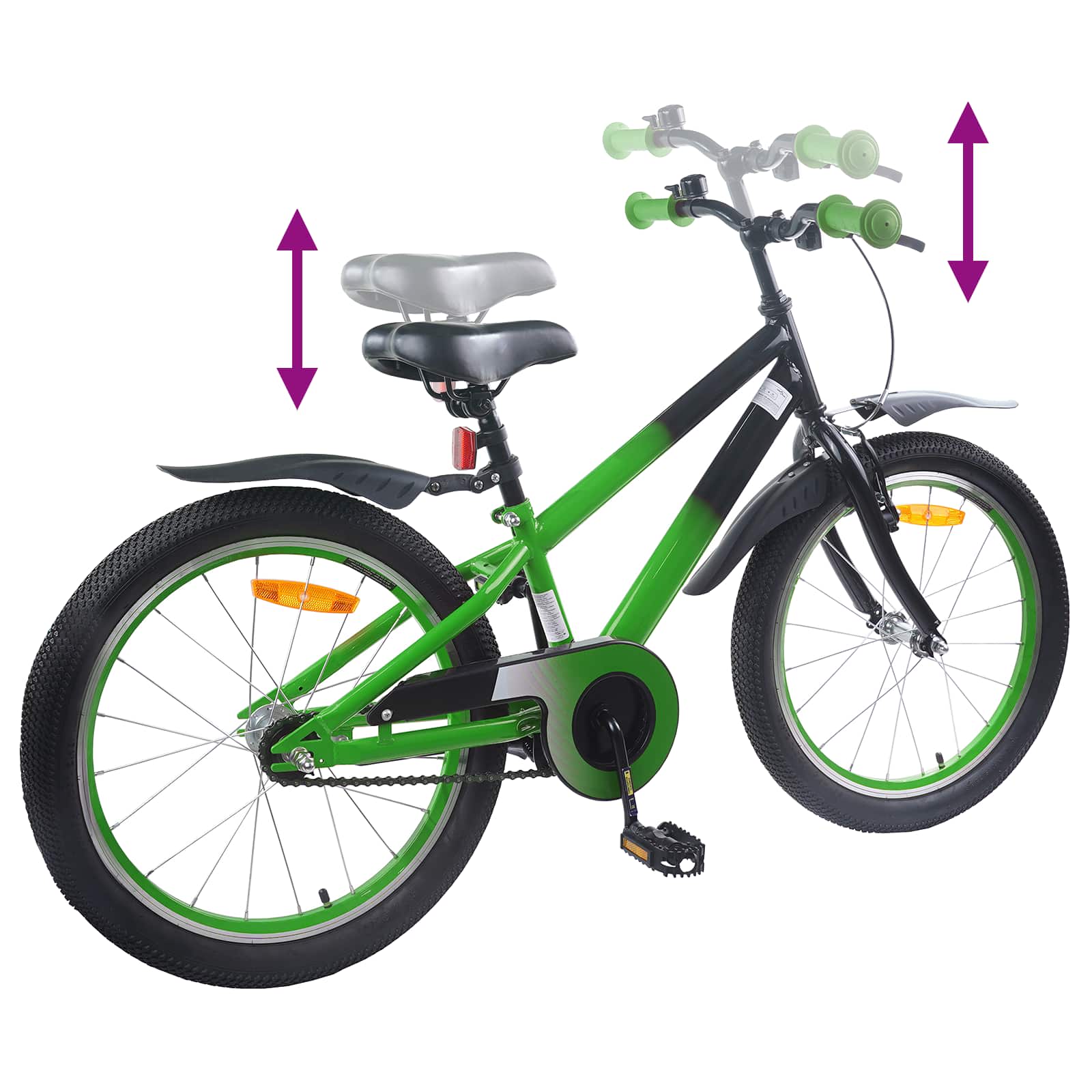 Kinderfiets 18 Inch voor 5-7 jaar Blauw Zwart is nu te koop bij PeponiXL, paradijselijk wonen!
