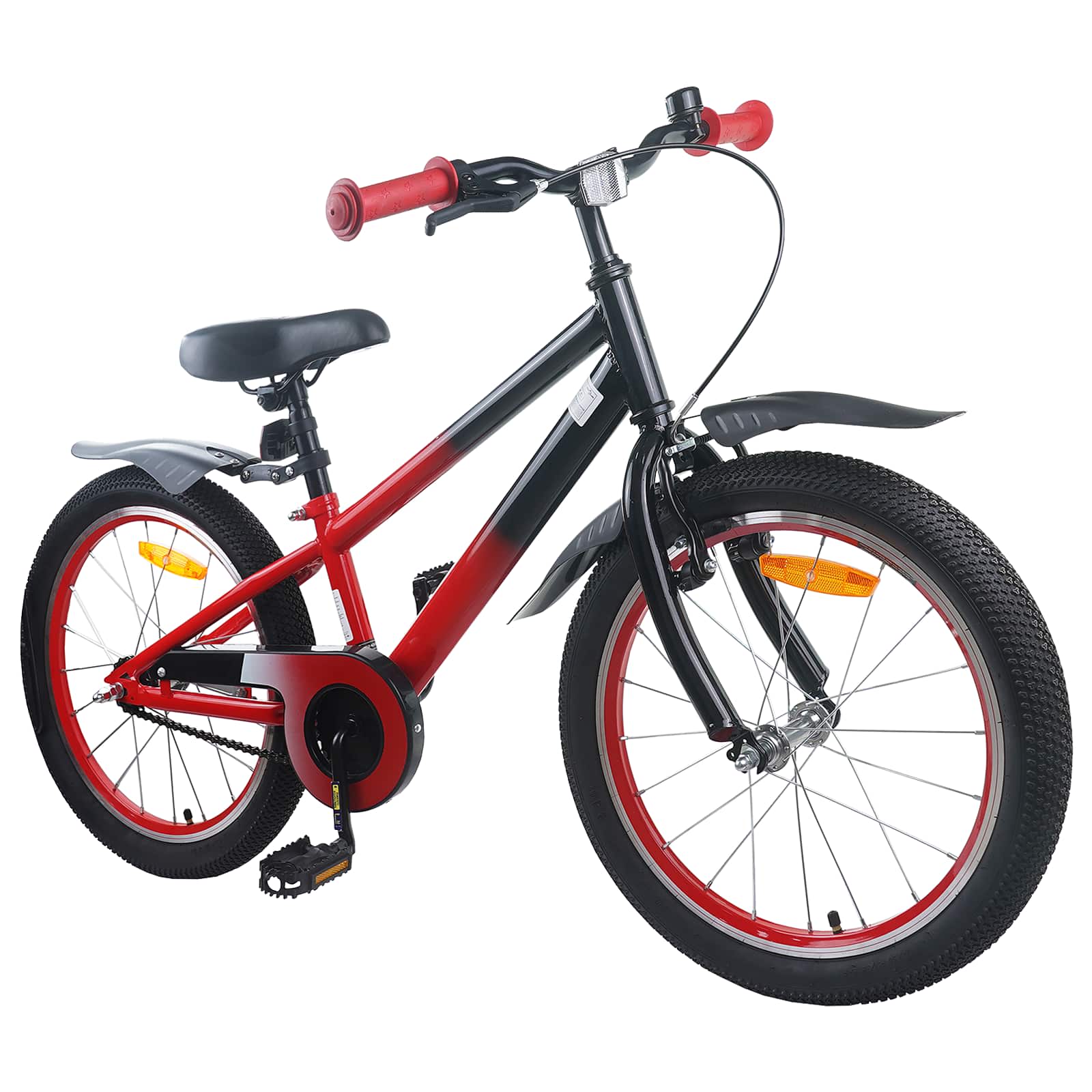 Kinderfiets 18 Inch voor 5-7 jaar Blauw Zwart is nu te koop bij PeponiXL, paradijselijk wonen!