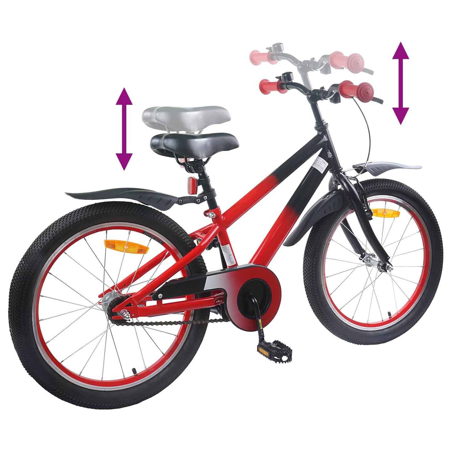 Kinderfiets 18 Inch voor 5-7 jaar Blauw Zwart is nu te koop bij PeponiXL, paradijselijk wonen!