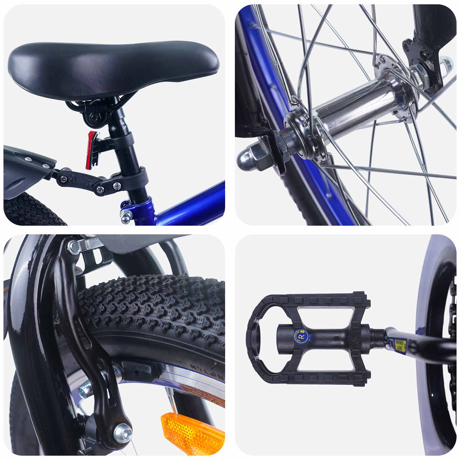 Kinderfiets 18 Inch voor 5-7 jaar Blauw Zwart is nu te koop bij PeponiXL, paradijselijk wonen!