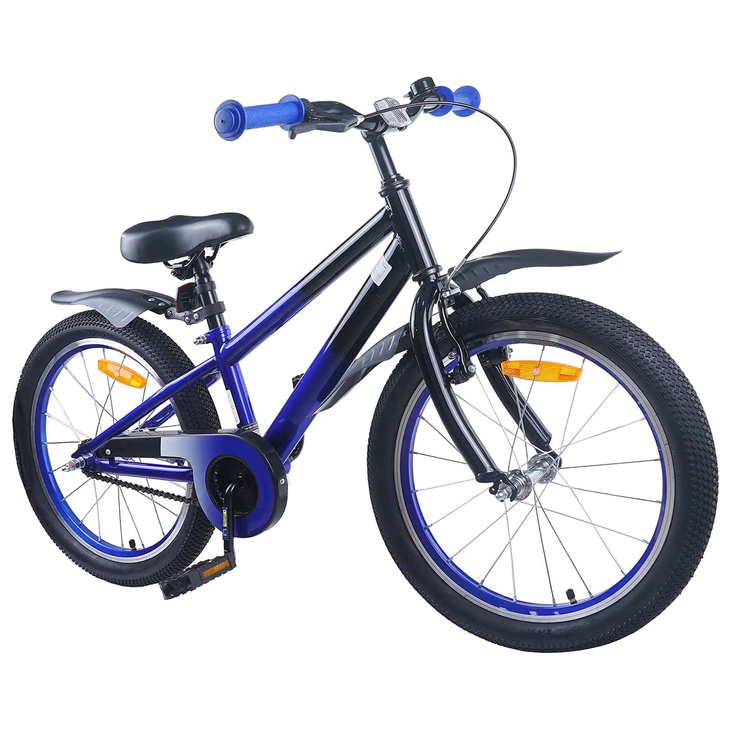 Kinderfiets 18 Inch voor 5-7 jaar Blauw Zwart is nu te koop bij PeponiXL, paradijselijk wonen!