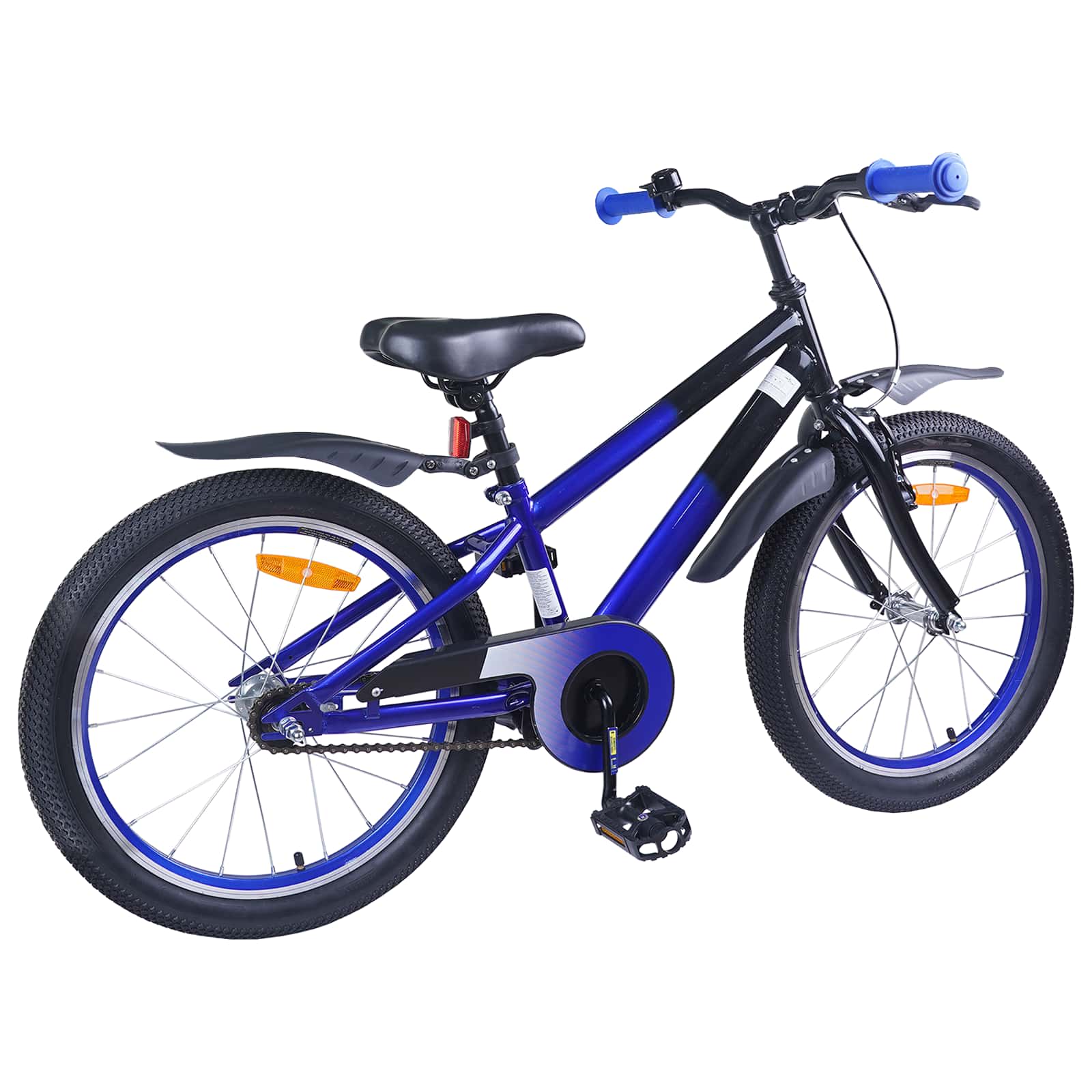 Kinderfiets 18 Inch voor 5-7 jaar Blauw Zwart is nu te koop bij PeponiXL, paradijselijk wonen!