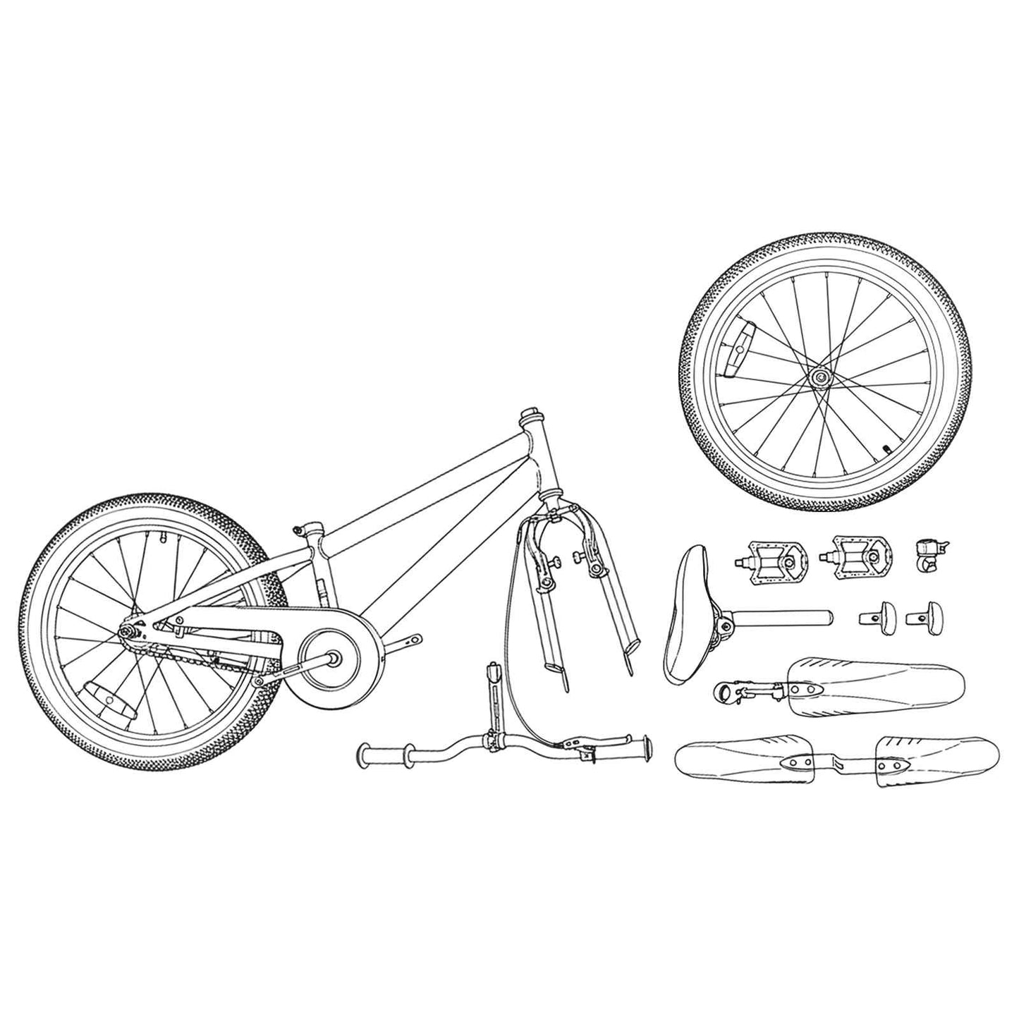 Kinderfiets 18 Inch voor 5-7 jaar Blauw Zwart is nu te koop bij PeponiXL, paradijselijk wonen!