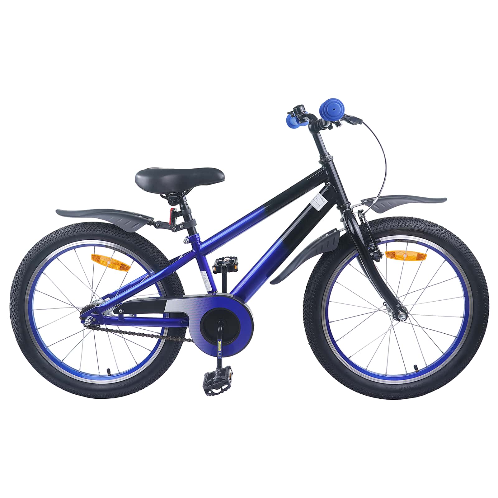 Kinderfiets 18 Inch voor 5-7 jaar Blauw Zwart is nu te koop bij PeponiXL, paradijselijk wonen!