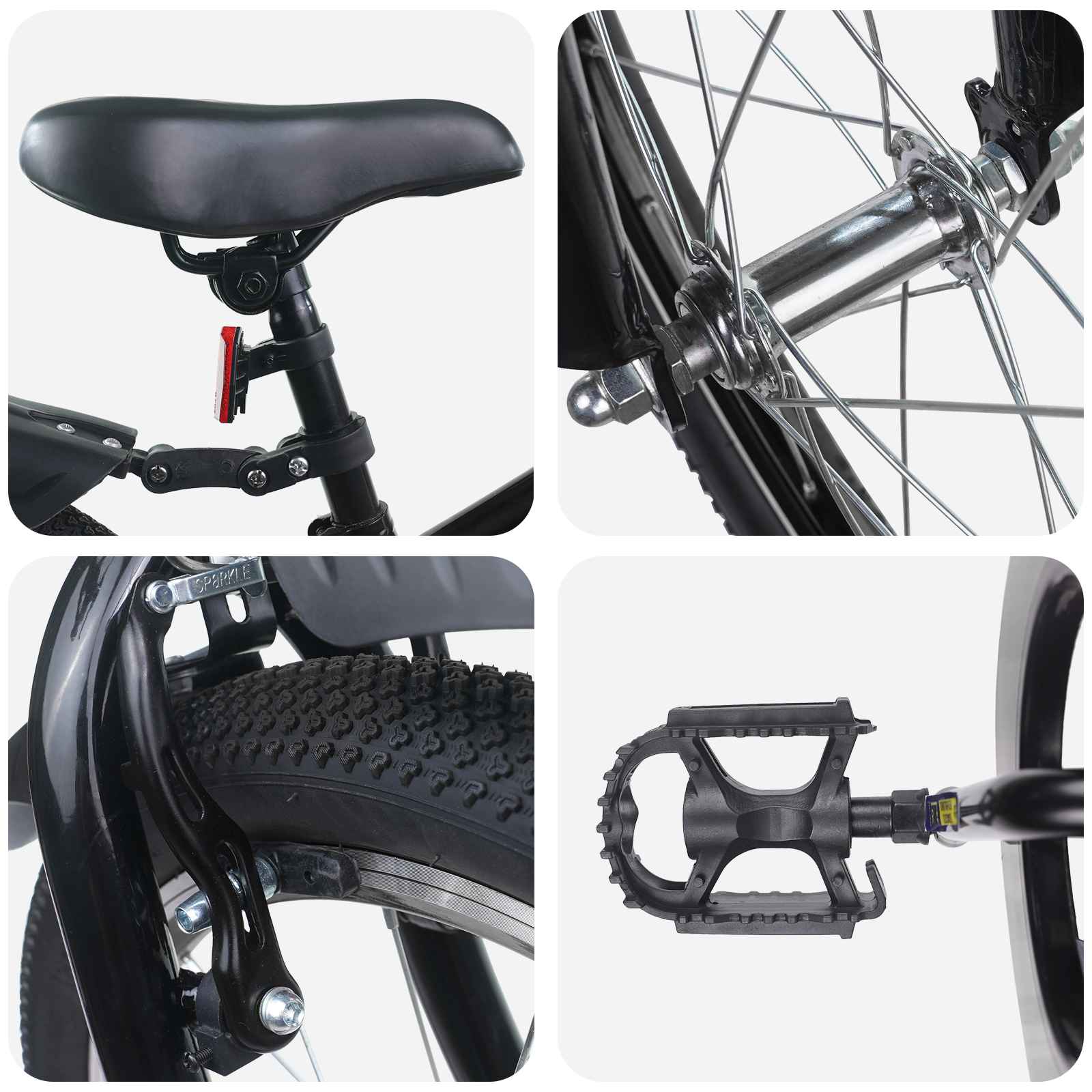 Kinderfiets 20 Inch voor 6-11 jaar oud Zwart is nu te koop bij PeponiXL, paradijselijk wonen!