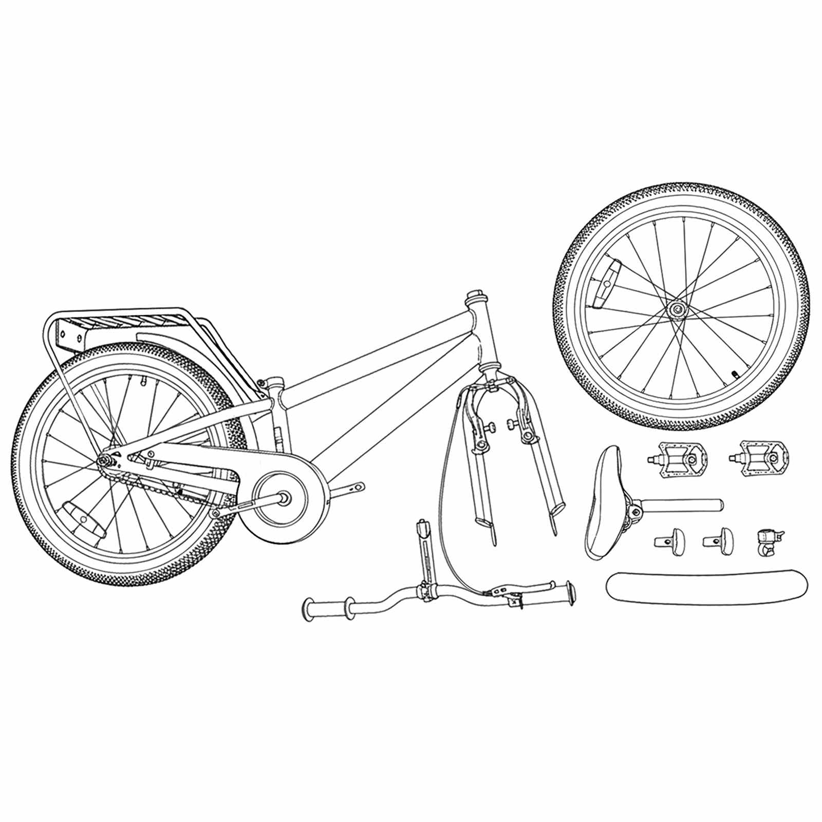 Kinderfiets 18 Inch voor 5-7 jaar Lichtblauw is nu te koop bij PeponiXL, paradijselijk wonen!