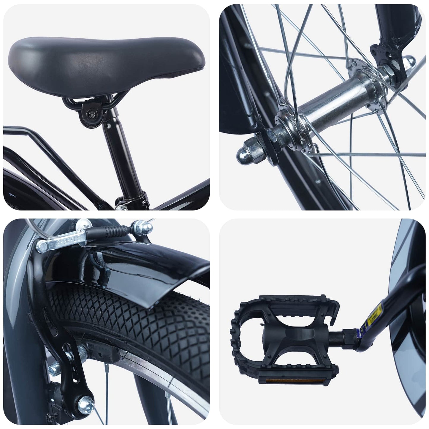 Kinderfiets 18 Inch voor 5-7 jaar Zwart is nu te koop bij PeponiXL, paradijselijk wonen!