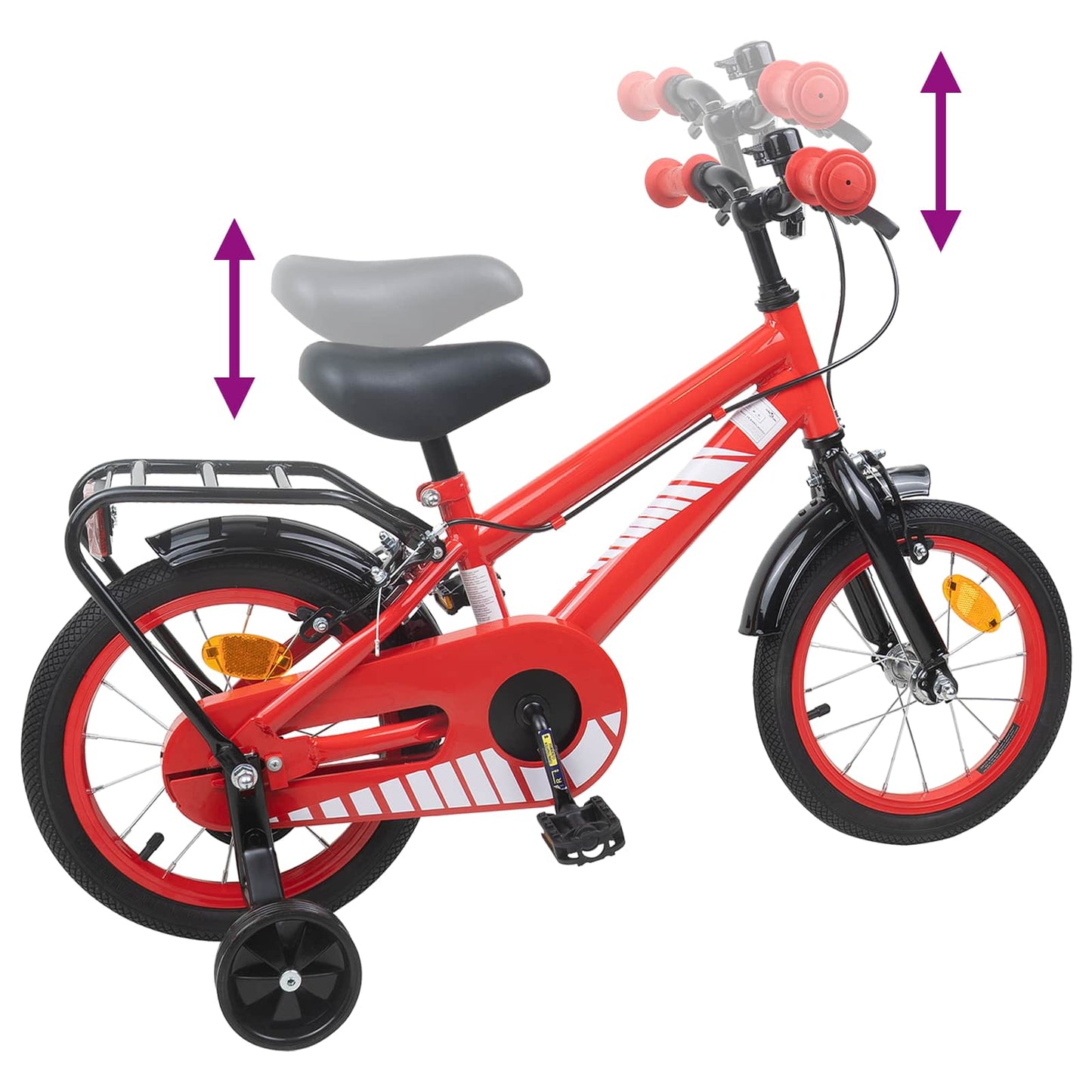 Kinderfiets 12 Inch voor 2-4 jaar oud Rood is nu te koop bij PeponiXL, paradijselijk wonen!