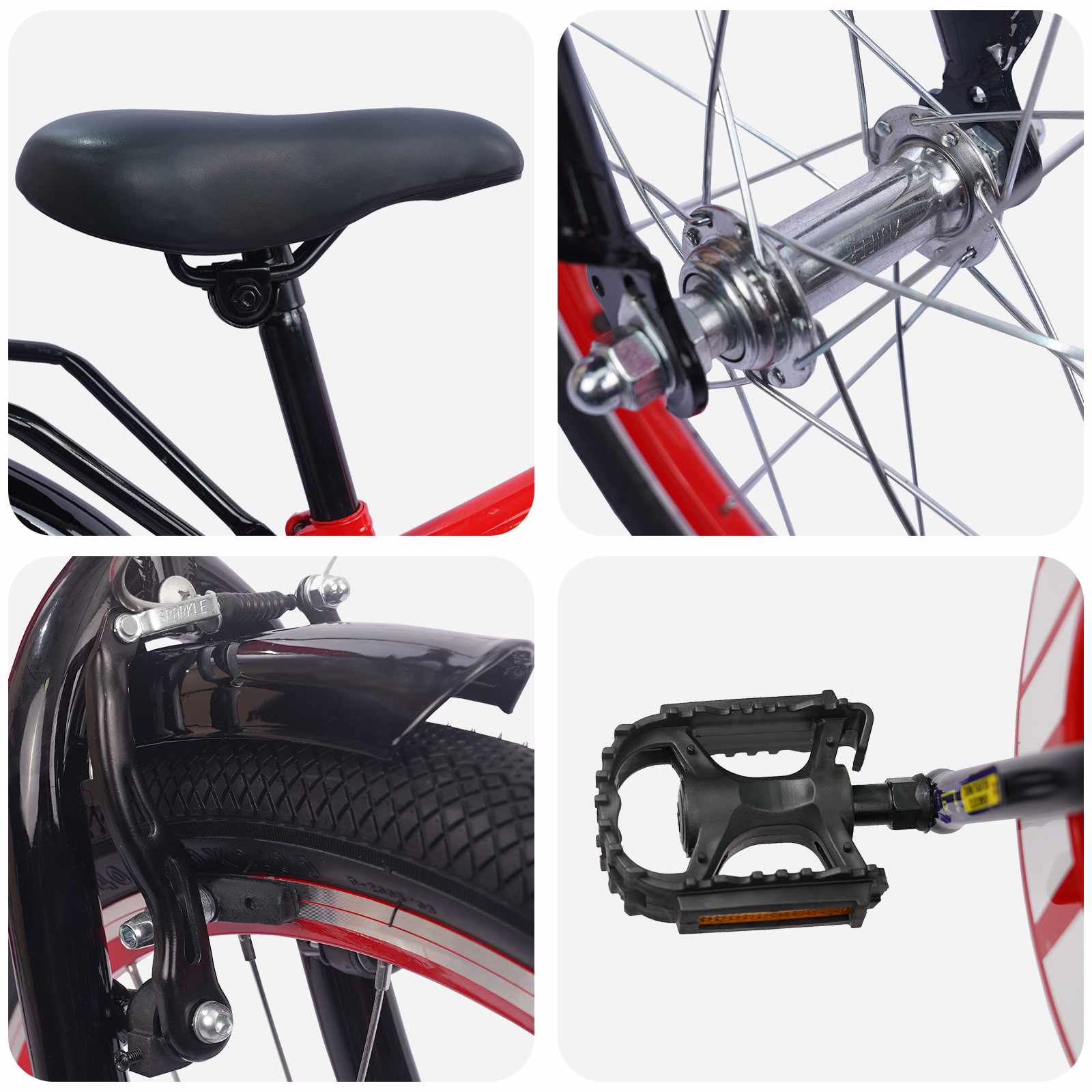 Kinderfiets 18 Inch voor 5-7 jaar Rood is nu te koop bij PeponiXL, paradijselijk wonen!