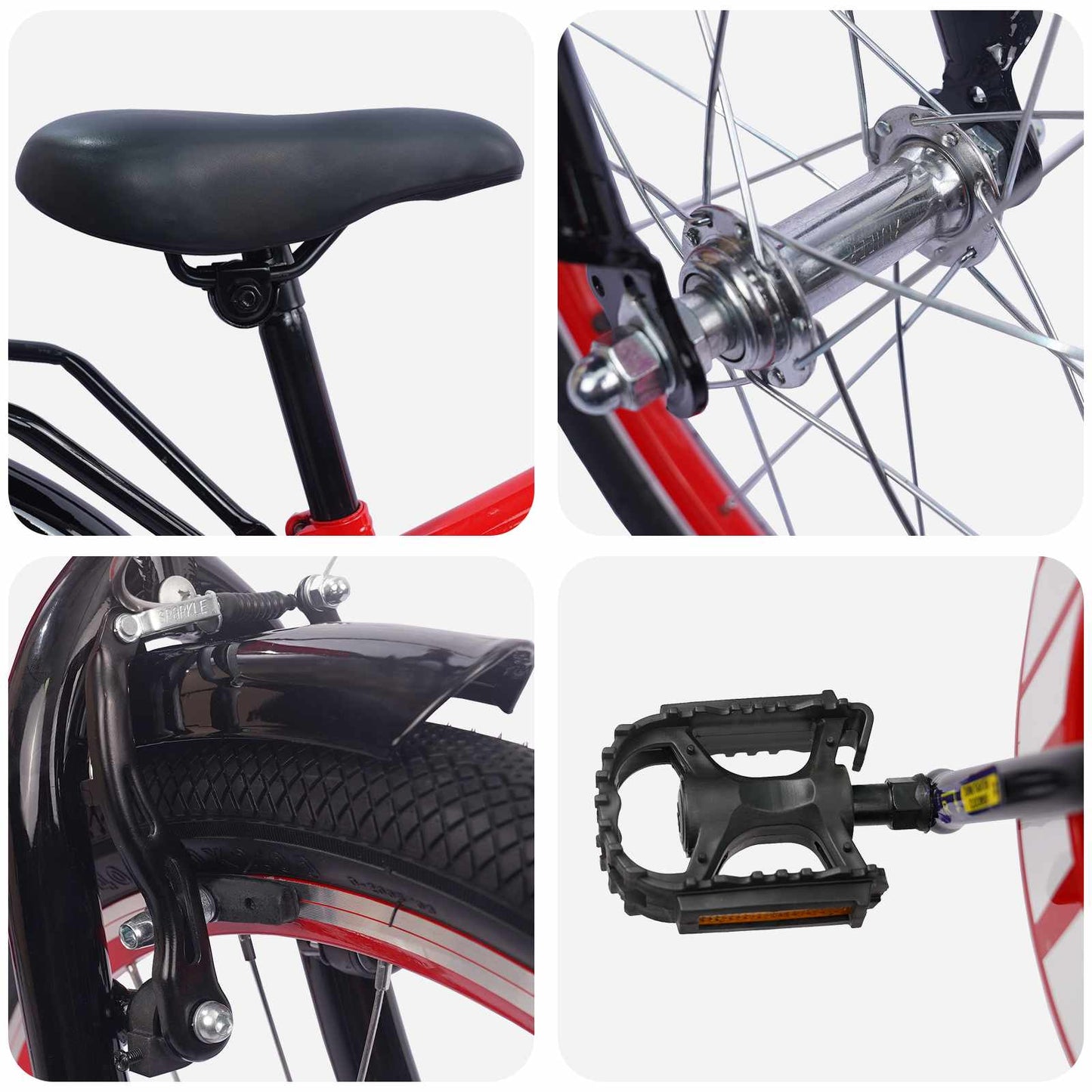Kinderfiets 20 Inch voor 6-11 jaar oud Rood is nu te koop bij PeponiXL, paradijselijk wonen!
