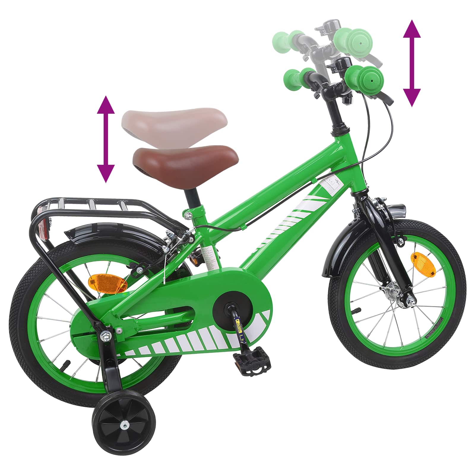Kinderfiets 16 Inch voor 4-6 jaar oud Groen is nu te koop bij PeponiXL, paradijselijk wonen!
