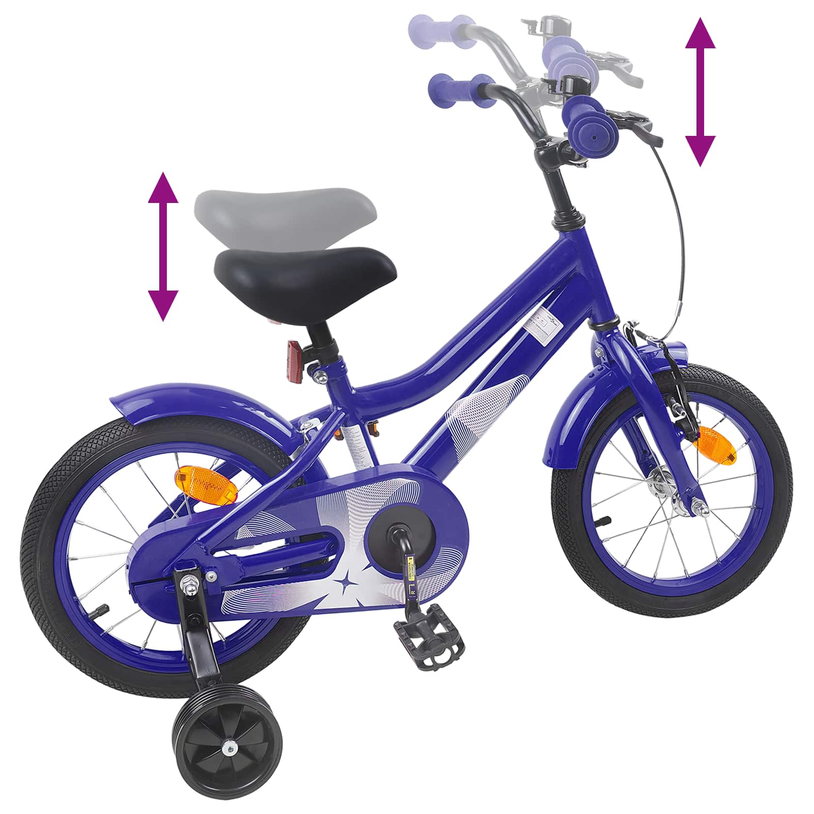 Kinderfiets 12 Inch voor 2-4 jaar oud Donkerblauw is nu te koop bij PeponiXL, paradijselijk wonen!