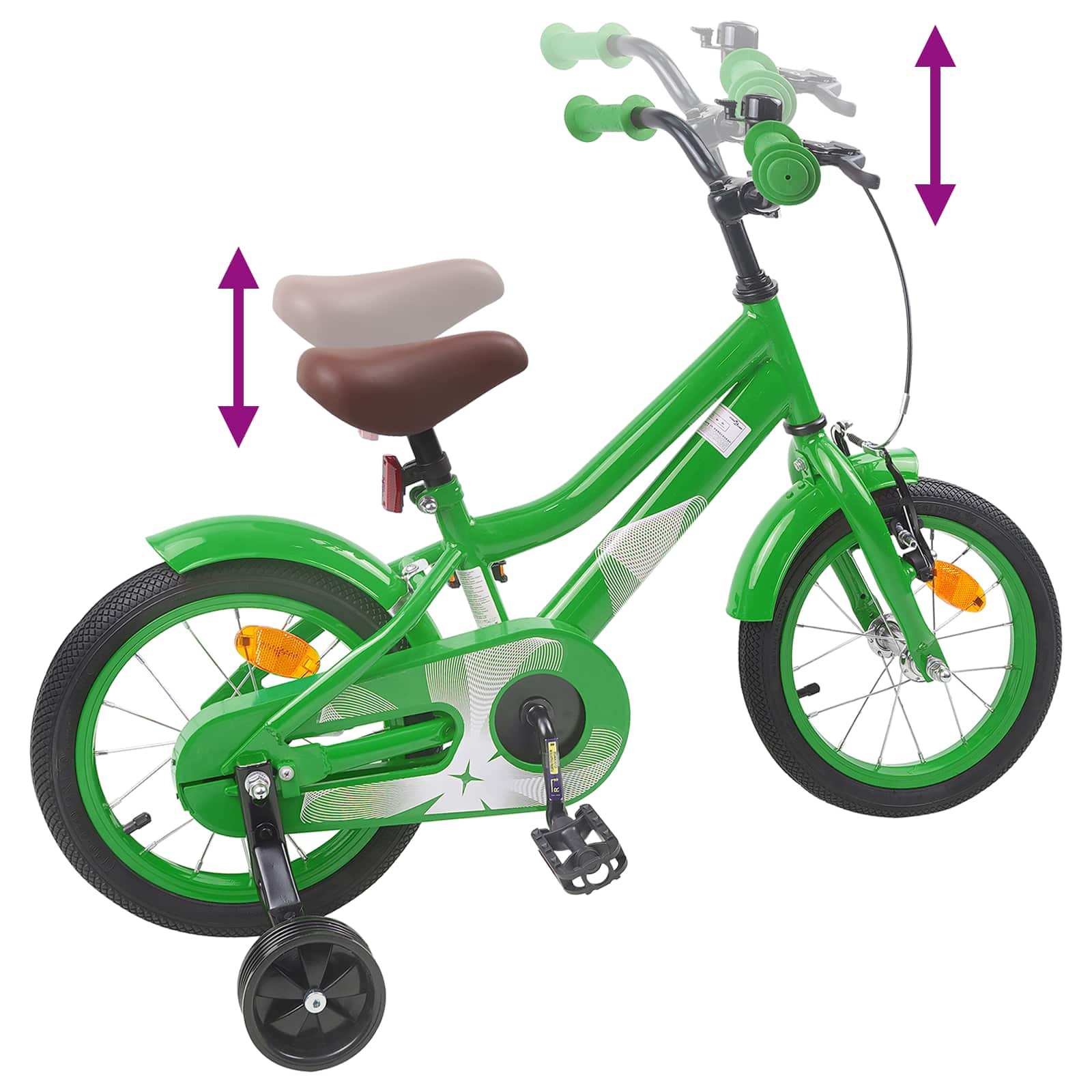 Kinderfiets 12 Inch voor 2-4 jaar oud Groen is nu te koop bij PeponiXL, paradijselijk wonen!