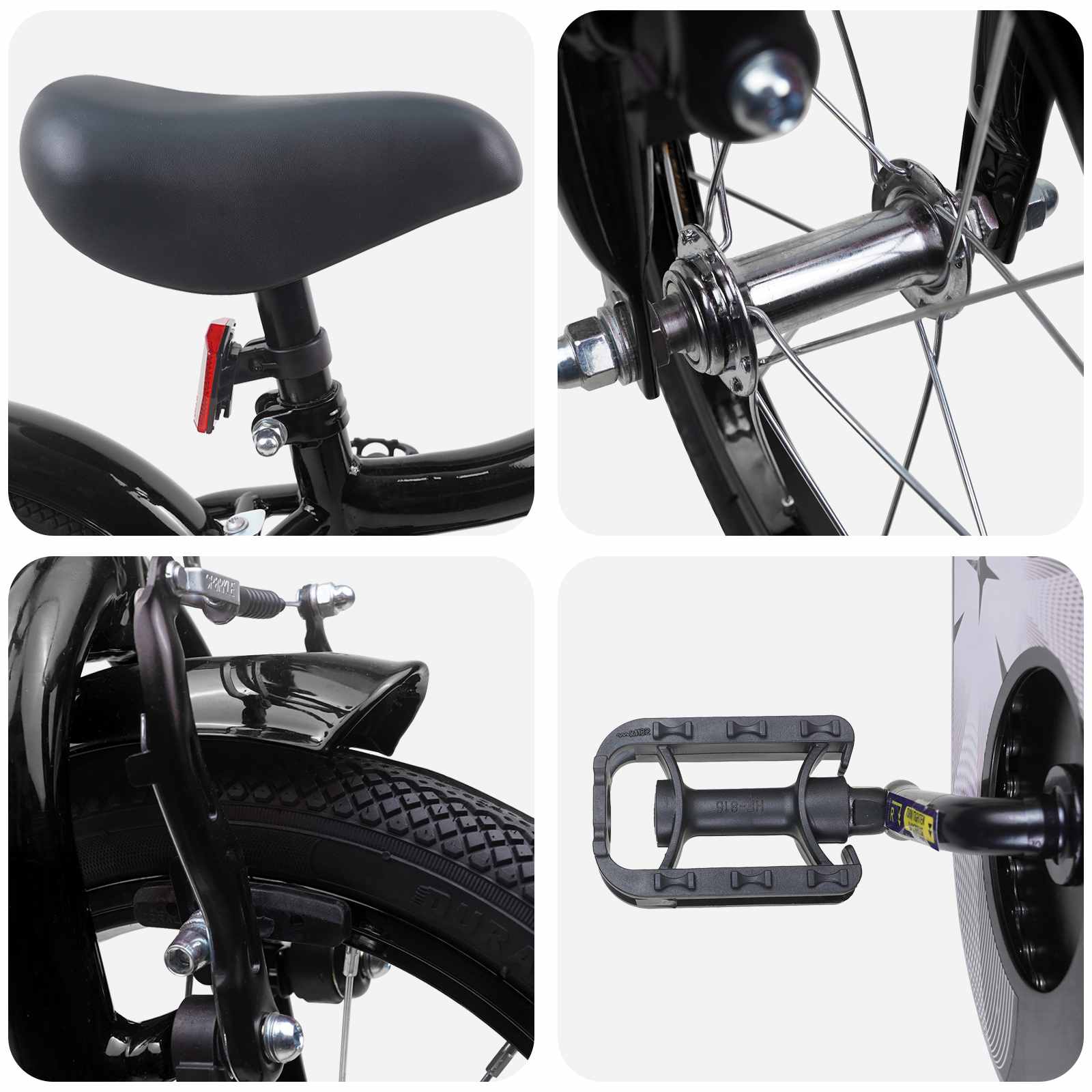 Kinderfiets 12 Inch voor 2-4 jaar oud Zwart is nu te koop bij PeponiXL, paradijselijk wonen!