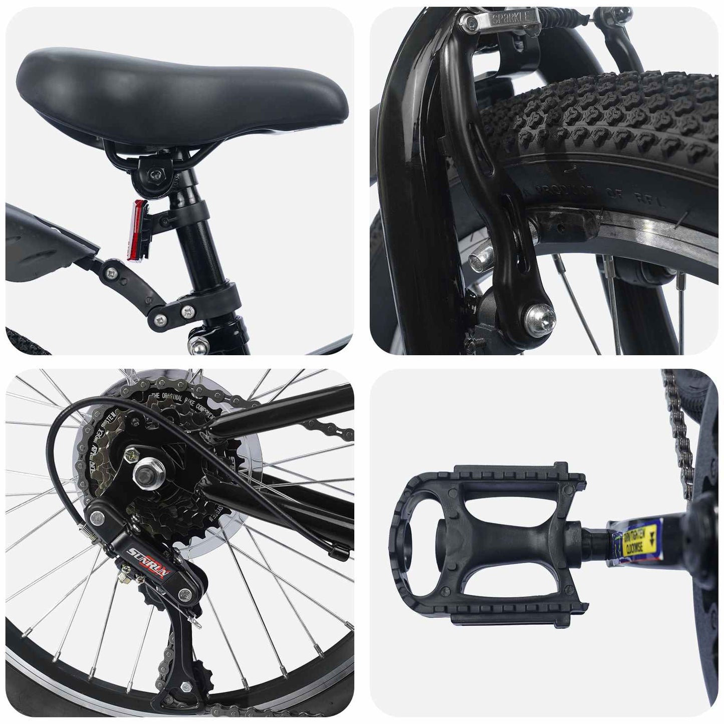 Kinderfiets 20 Inch 6-Speed voor 6-11 jaar oud Zwart is nu te koop bij PeponiXL, paradijselijk wonen!