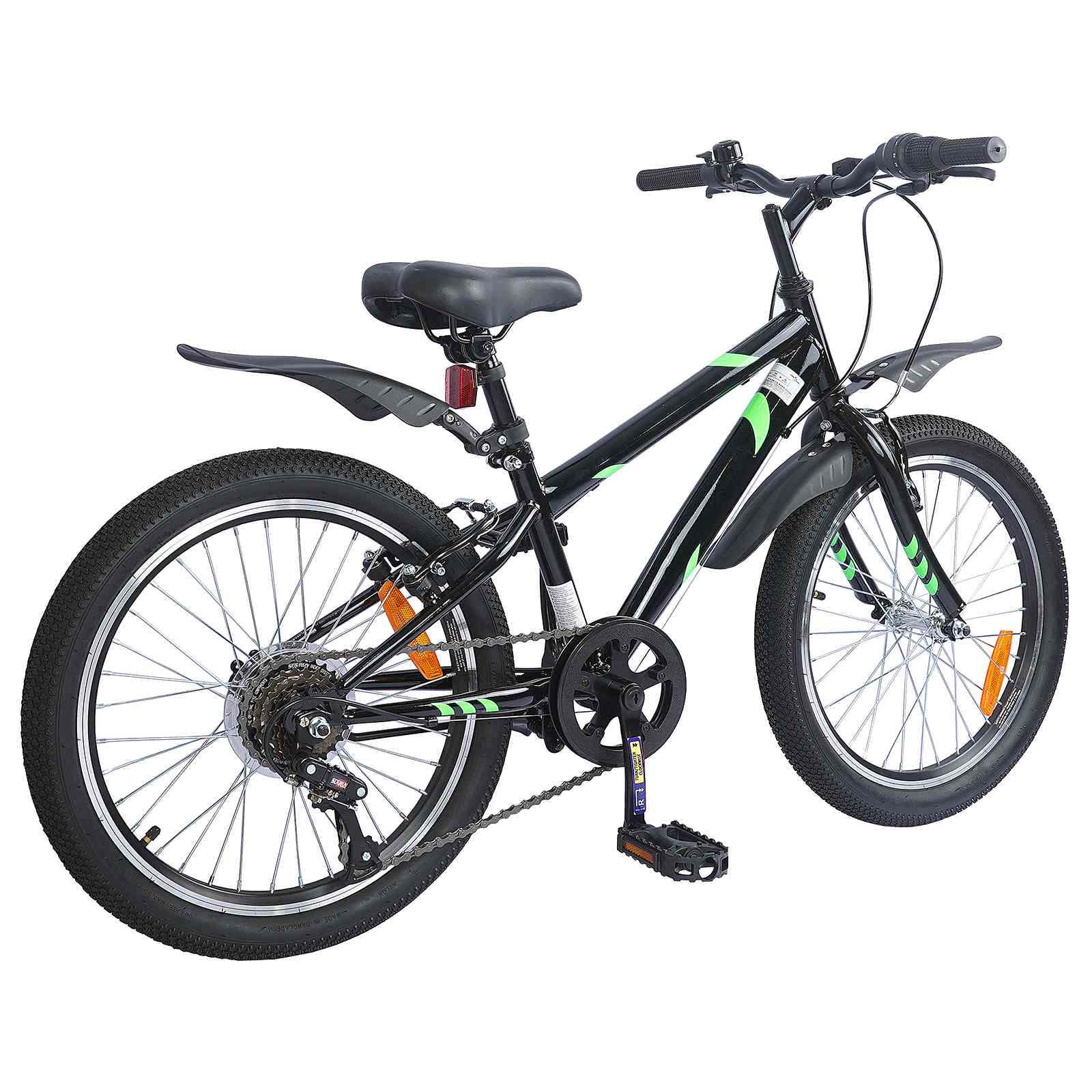 Kinderfiets 24 Inch 6-Speed voor 8-12 jaar oud Zwart is nu te koop bij PeponiXL, paradijselijk wonen!