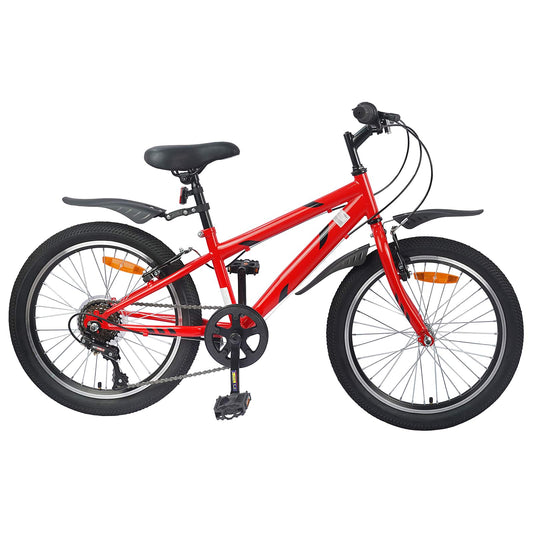Kinderfiets 24 Inch 6-Speed voor 8-12 jaar oud Rood is nu te koop bij PeponiXL, paradijselijk wonen!