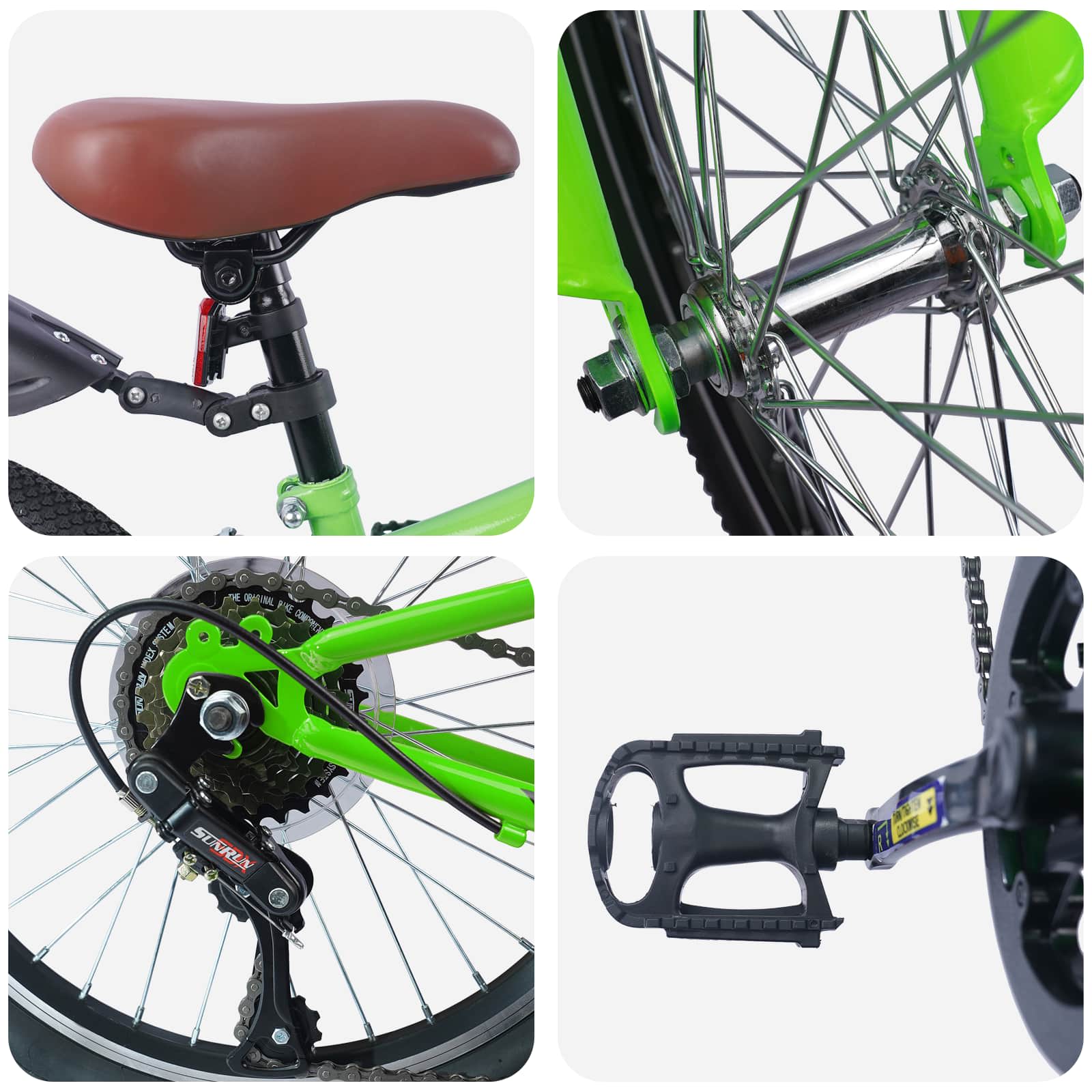 Kinderfiets 20 Inch 6-Speed voor 6-11 jaar oud Groen is nu te koop bij PeponiXL, paradijselijk wonen!
