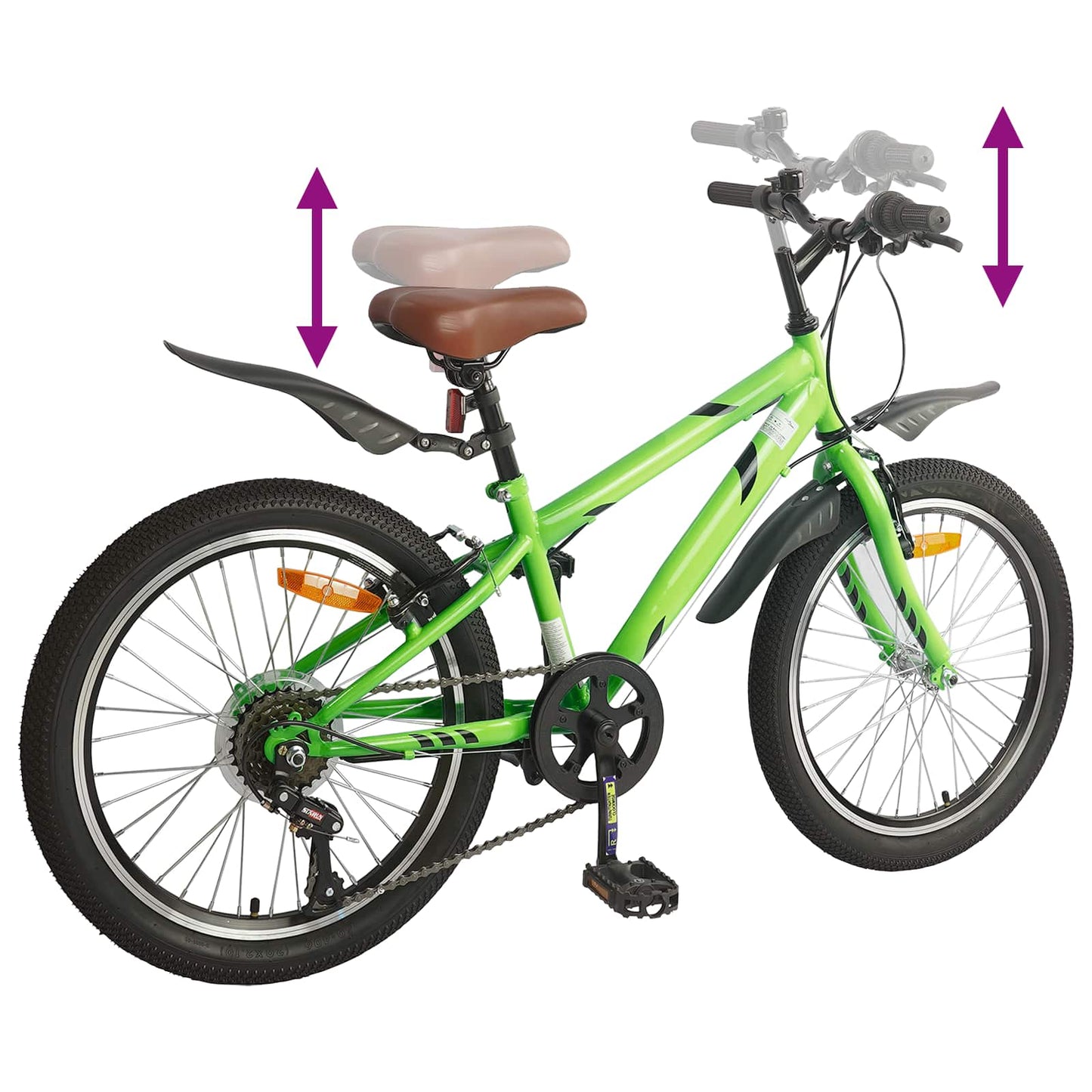 Kinderfiets 20 Inch 6-Speed voor 6-11 jaar oud Groen is nu te koop bij PeponiXL, paradijselijk wonen!