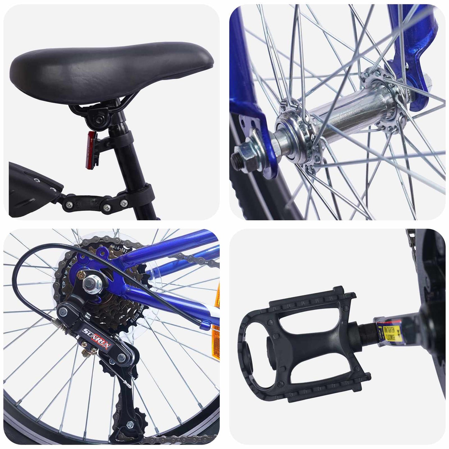 Kinderfiets 20 Inch 6-Speed voor 6-11 jaar oud Donkerblauw is nu te koop bij PeponiXL, paradijselijk wonen!