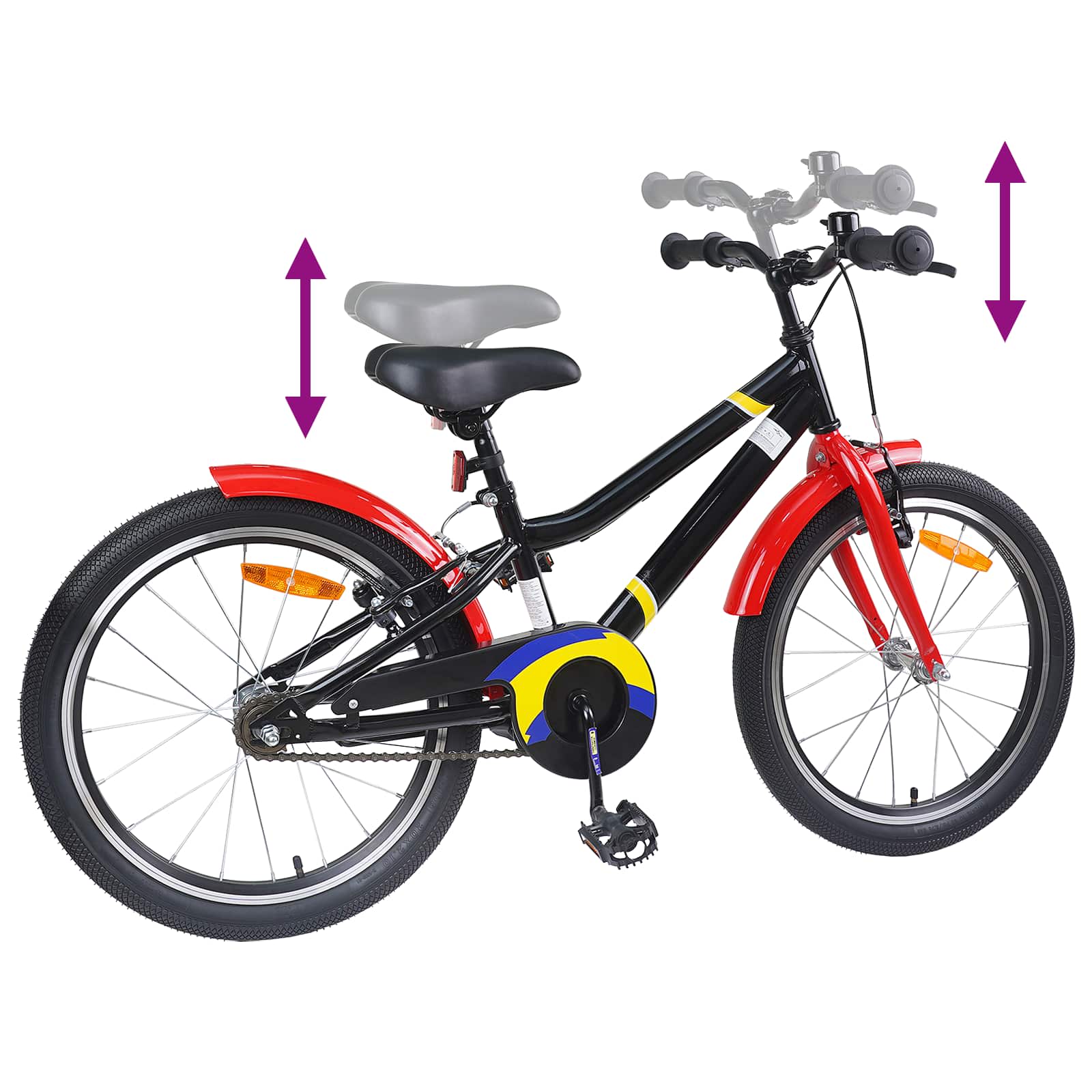 Kinderfiets 18 Inch voor 5-7 jaar Blauw Wit is nu te koop bij PeponiXL, paradijselijk wonen!