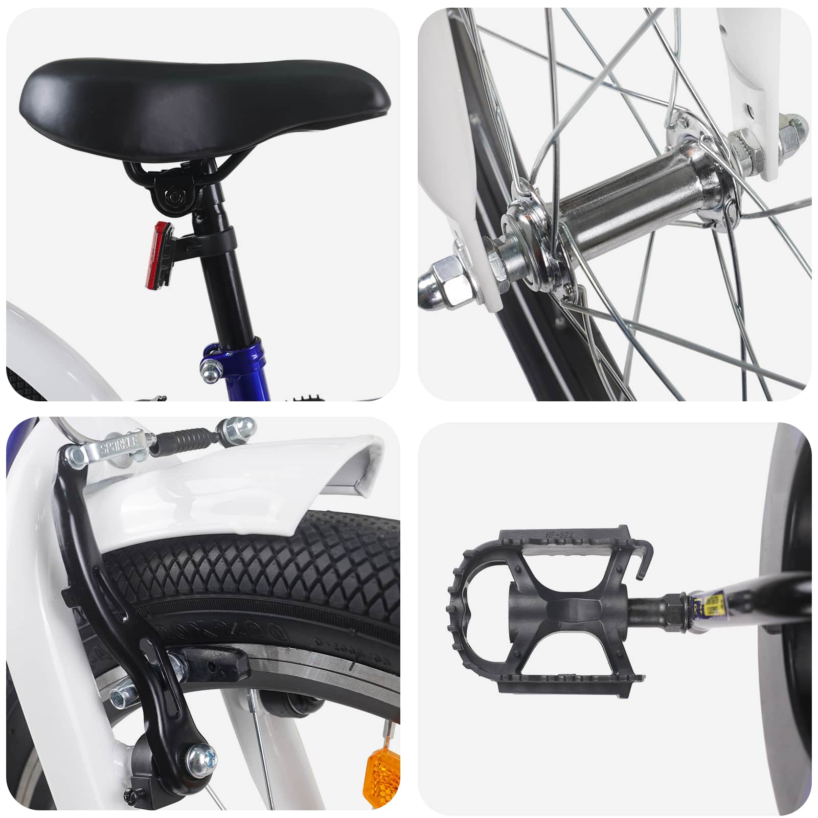 Kinderfiets 18 Inch voor 5-7 jaar Blauw Wit is nu te koop bij PeponiXL, paradijselijk wonen!
