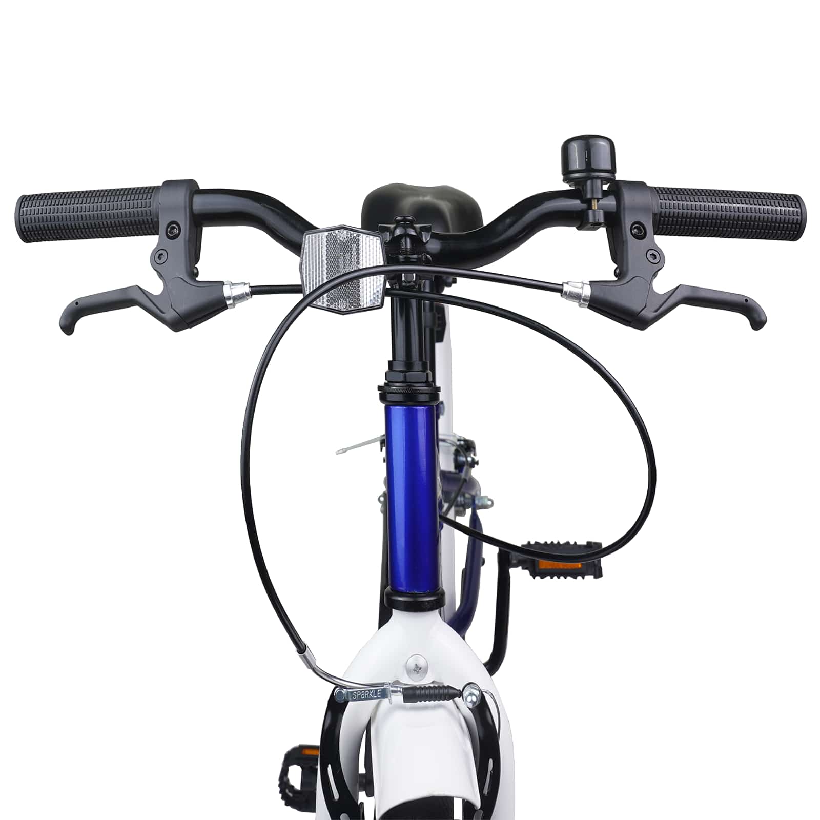 Kinderfiets 18 Inch voor 5-7 jaar Blauw Wit is nu te koop bij PeponiXL, paradijselijk wonen!