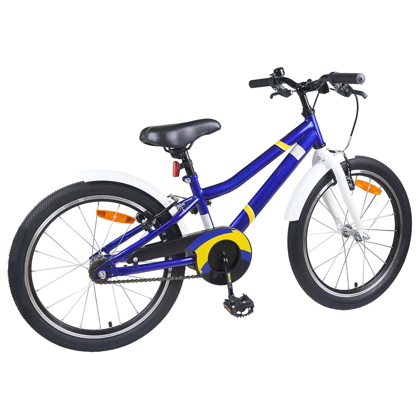 Kinderfiets 18 Inch voor 5-7 jaar Blauw Wit is nu te koop bij PeponiXL, paradijselijk wonen!