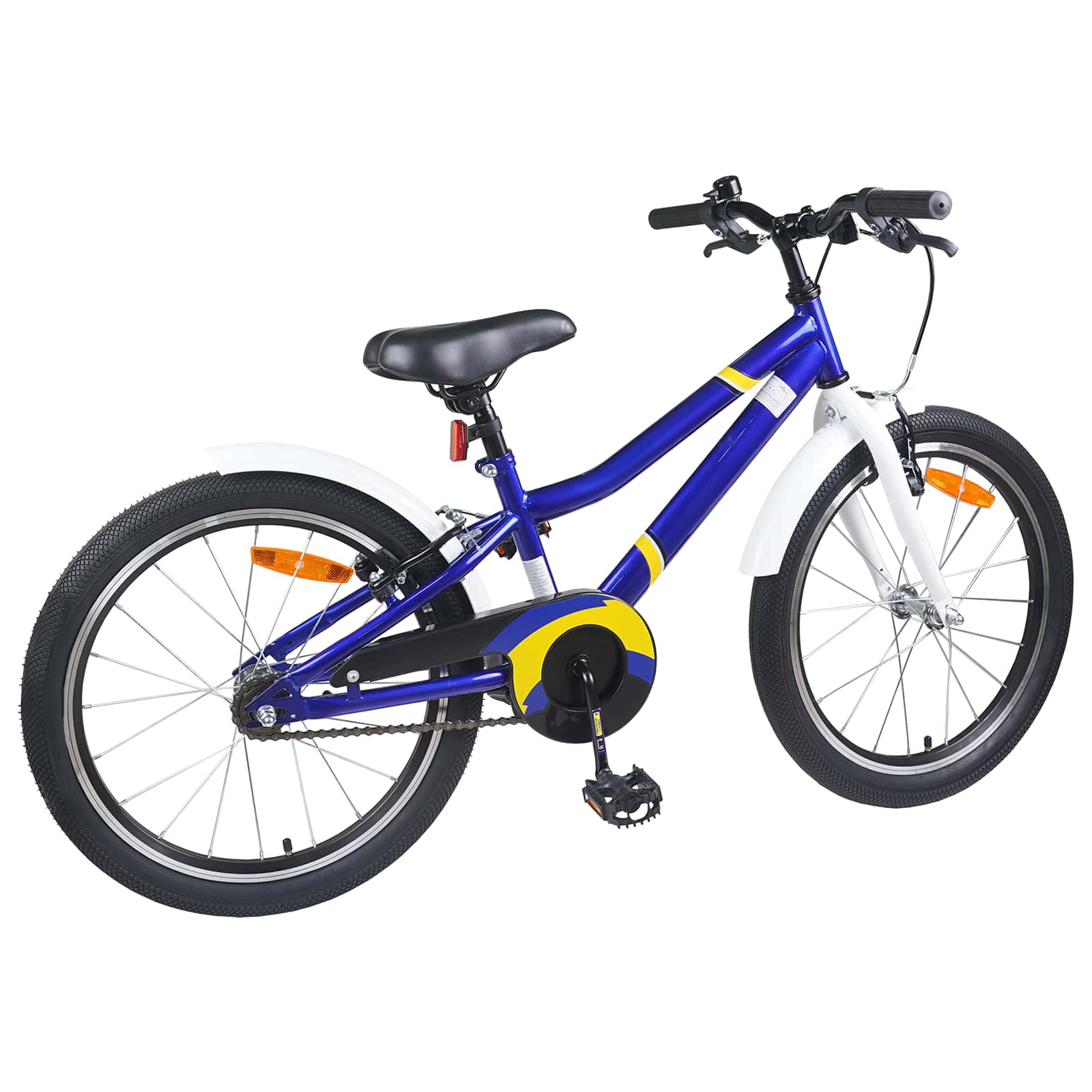 Kinderfiets 18 Inch voor 5-7 jaar Blauw Wit is nu te koop bij PeponiXL, paradijselijk wonen!