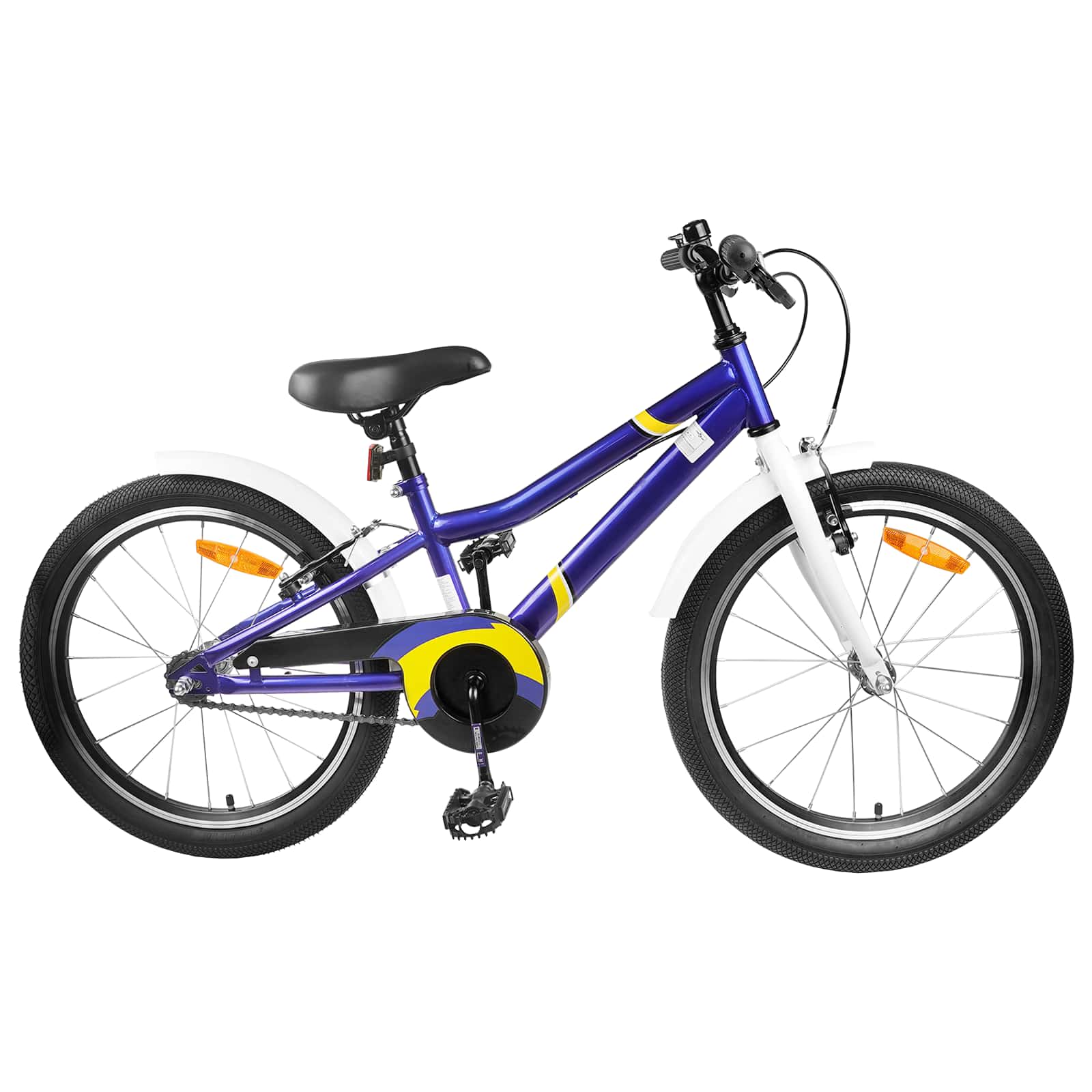 Kinderfiets 18 Inch voor 5-7 jaar Blauw Wit is nu te koop bij PeponiXL, paradijselijk wonen!