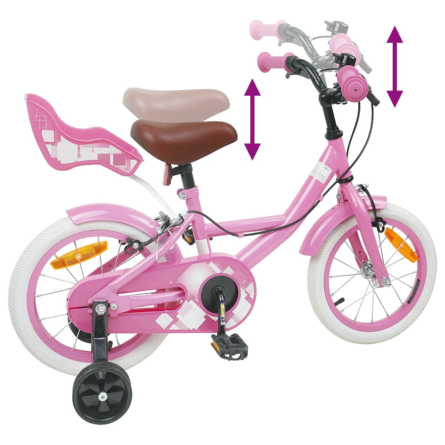 Kinderfiets 14 Inch voor 3-5 jaar oud Lichtroze is nu te koop bij PeponiXL, paradijselijk wonen!