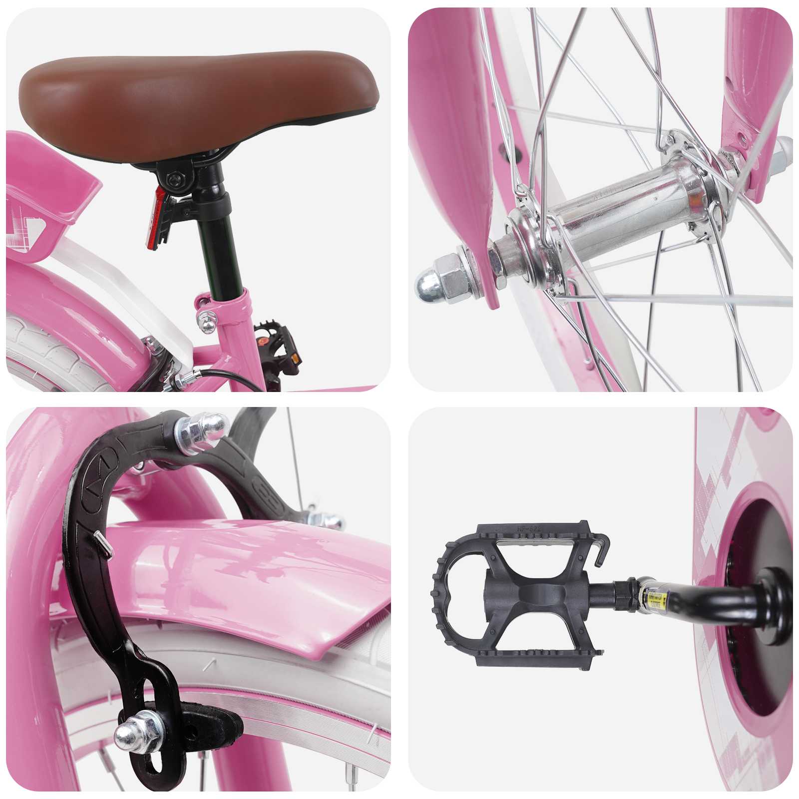 Kinderfiets 18 Inch voor 5-7 jaar Lichtroze is nu te koop bij PeponiXL, paradijselijk wonen!
