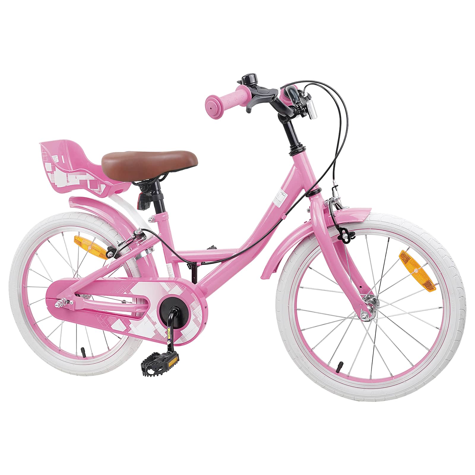Kinderfiets 18 Inch voor 5-7 jaar Lichtroze is nu te koop bij PeponiXL, paradijselijk wonen!