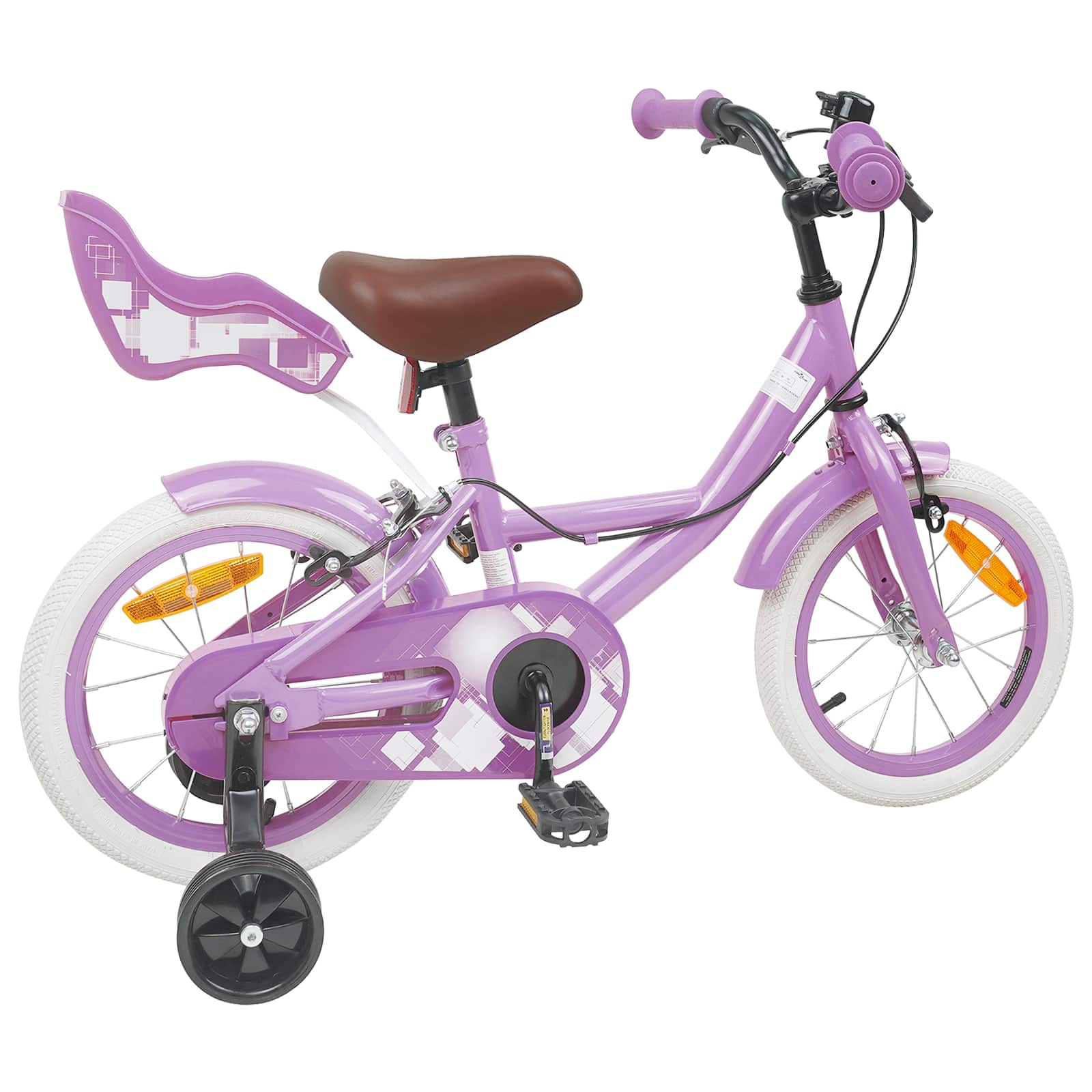 Kinderfiets 14 Inch voor 3-5 jaar oud Paars is nu te koop bij PeponiXL, paradijselijk wonen!