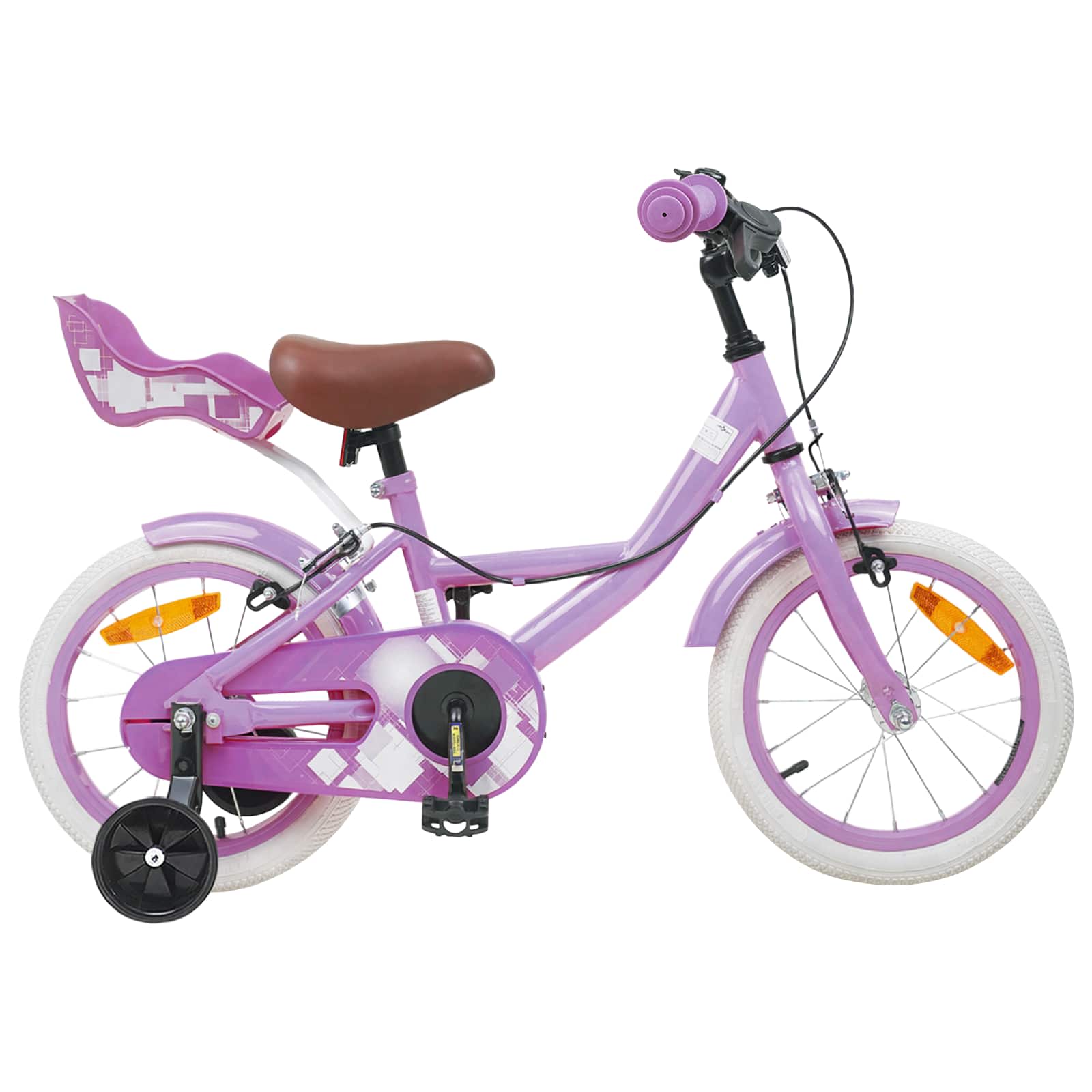 Kinderfiets 14 Inch voor 3-5 jaar oud Paars is nu te koop bij PeponiXL, paradijselijk wonen!