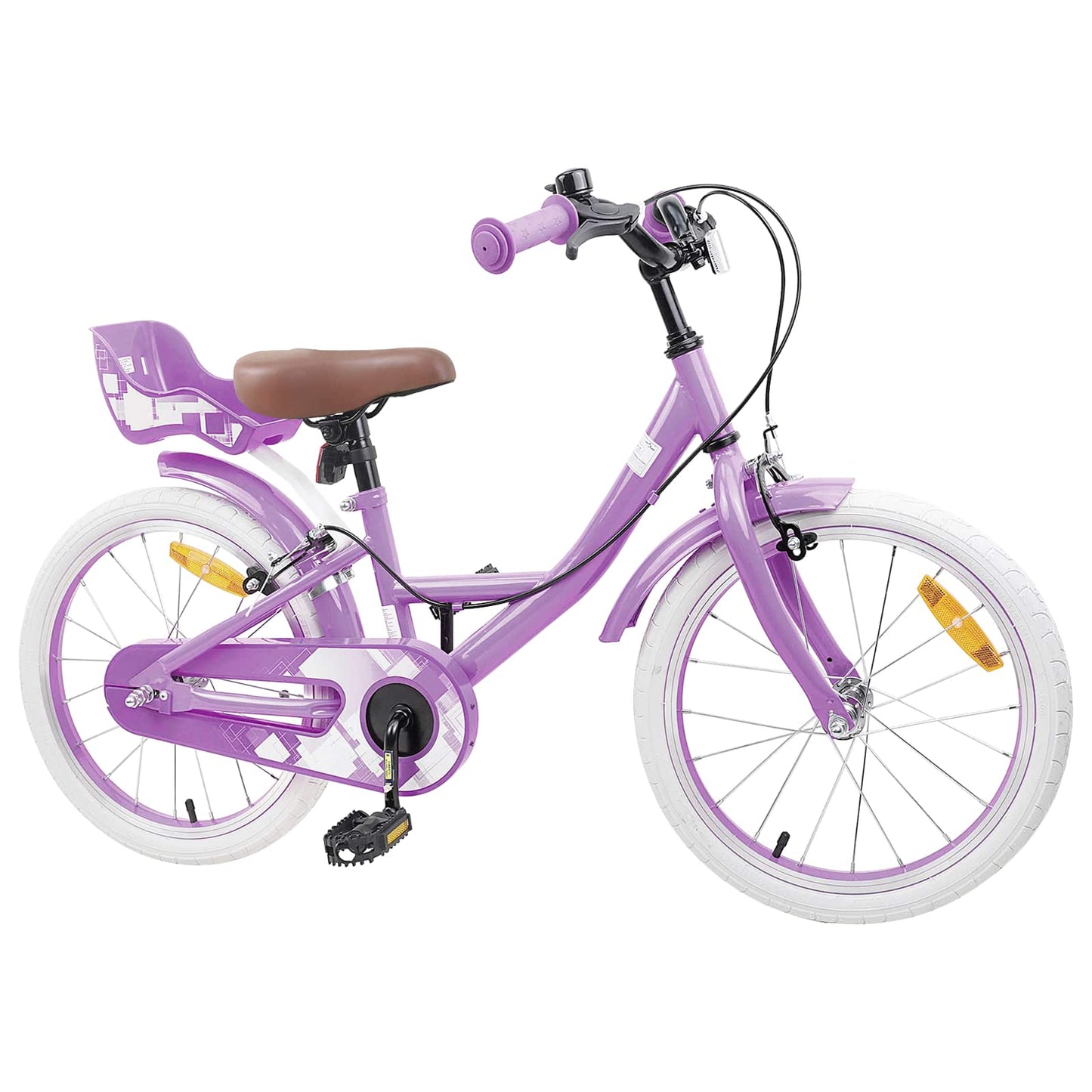 Kinderfiets 18 Inch voor 5-7 jaar Paars is nu te koop bij PeponiXL, paradijselijk wonen!
